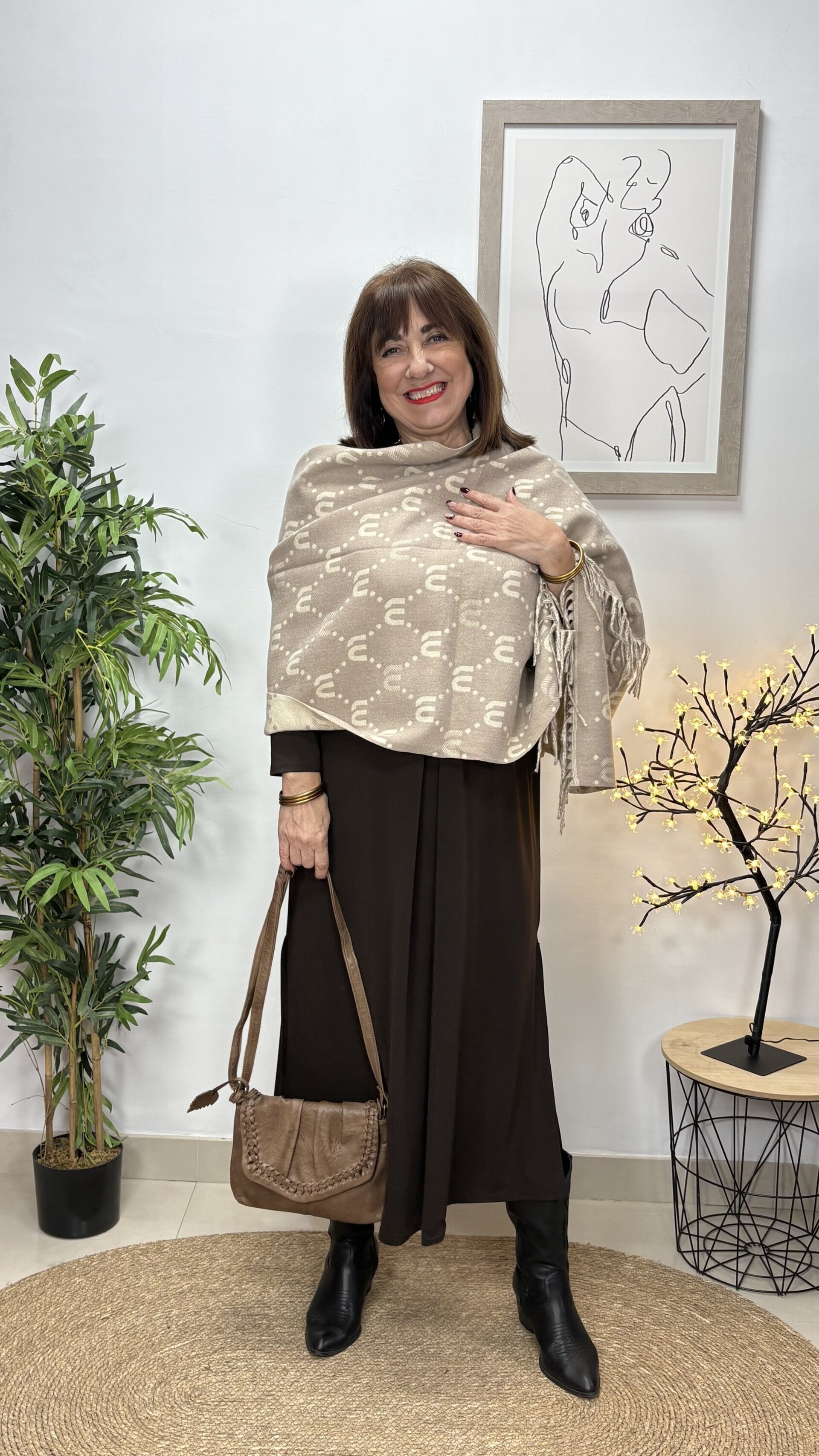 Estola Cadenas Beige - 1