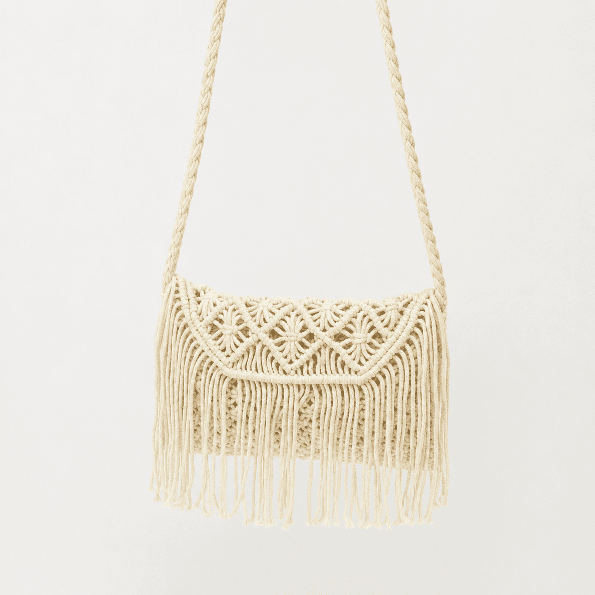 Bolso Macramé Blanco Roto - 1