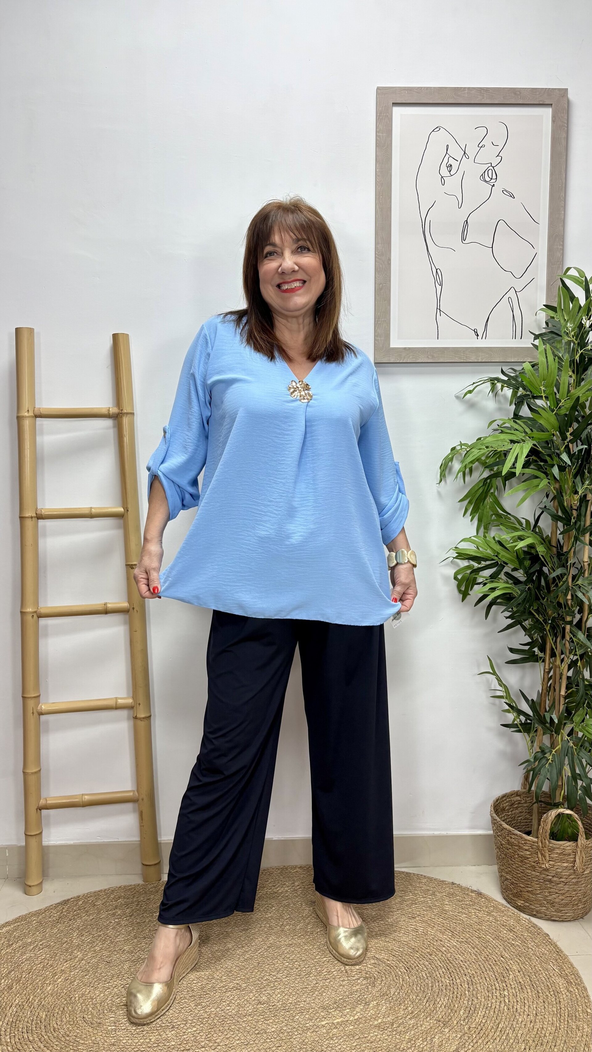 Blusa Flor Celeste - 1