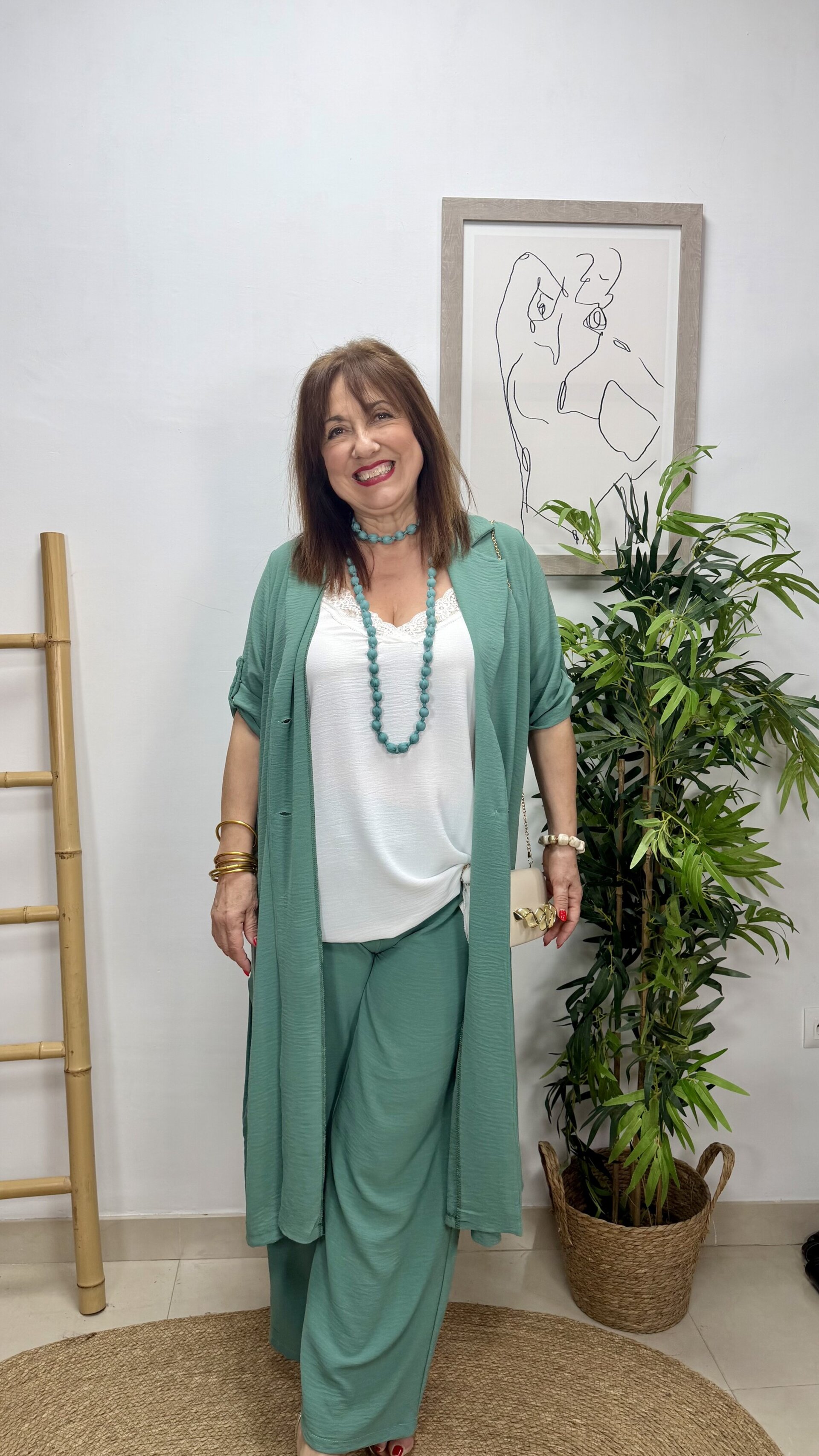 Conjunto Casaca Estefanía Verde - 1