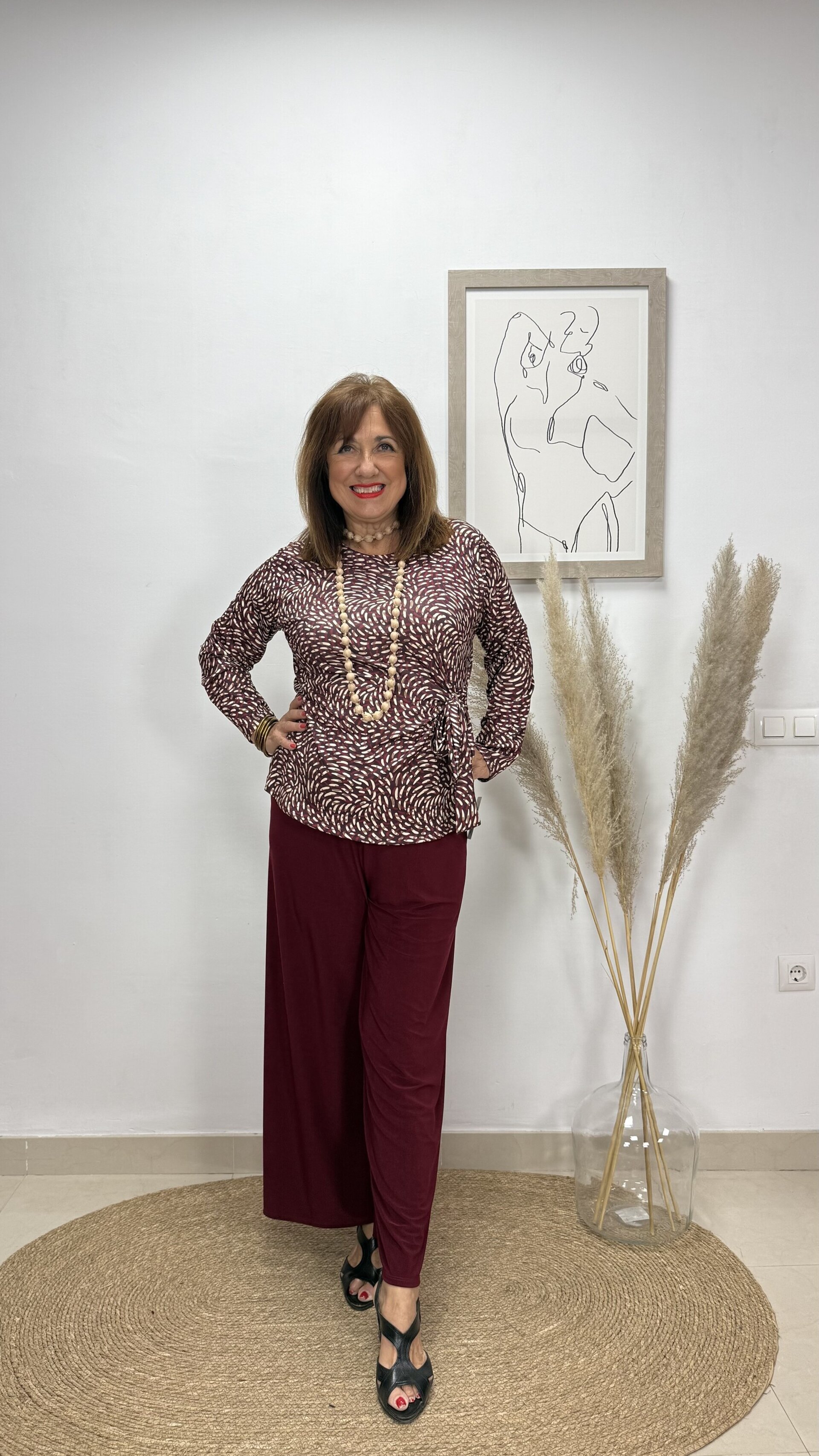 Blusa Laura Burdeos - 1