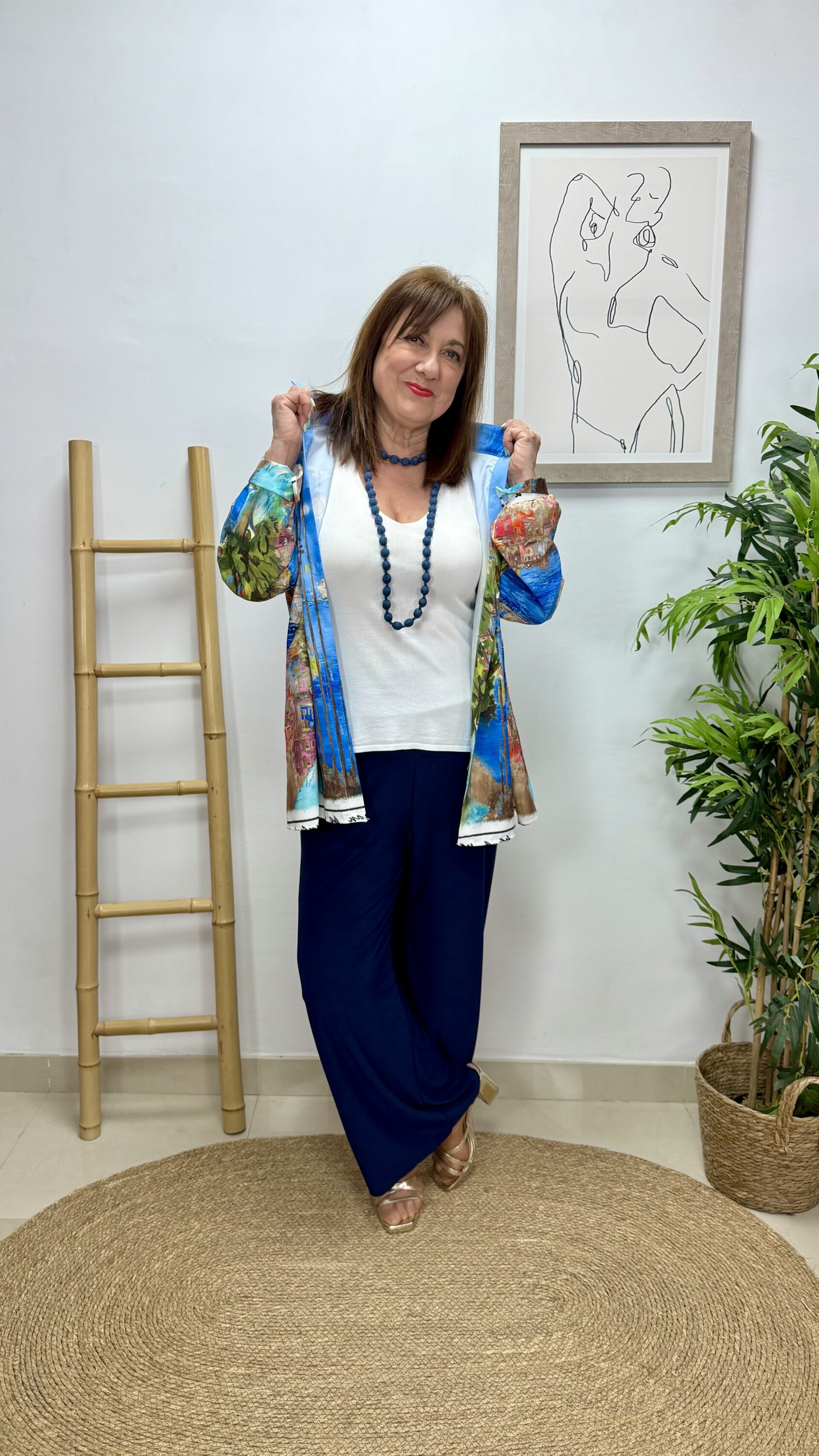 Camisa Paisaje Azul - 1