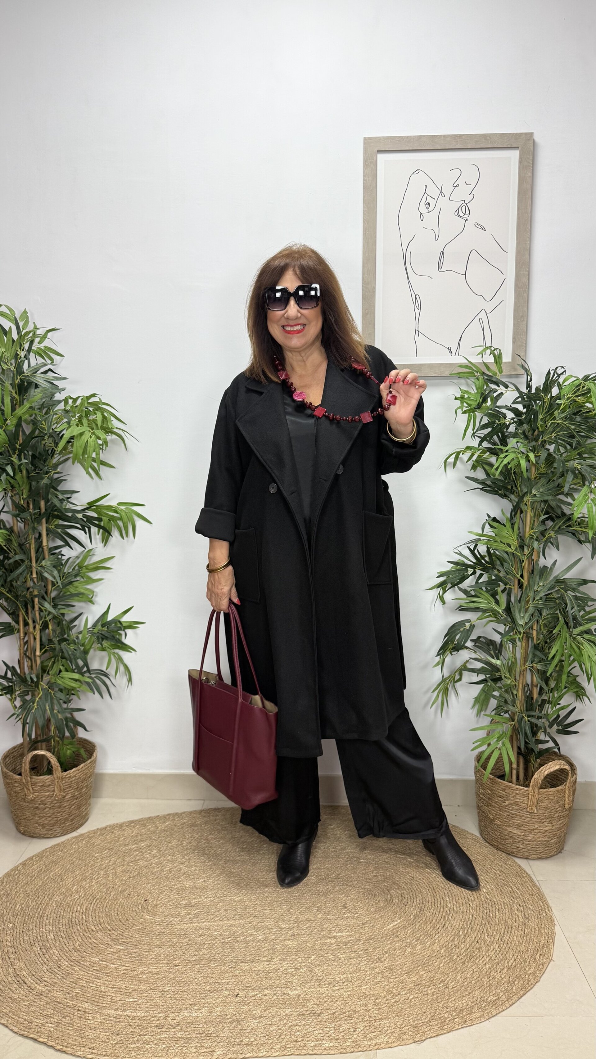 Abrigo Cruzado Negro - 1