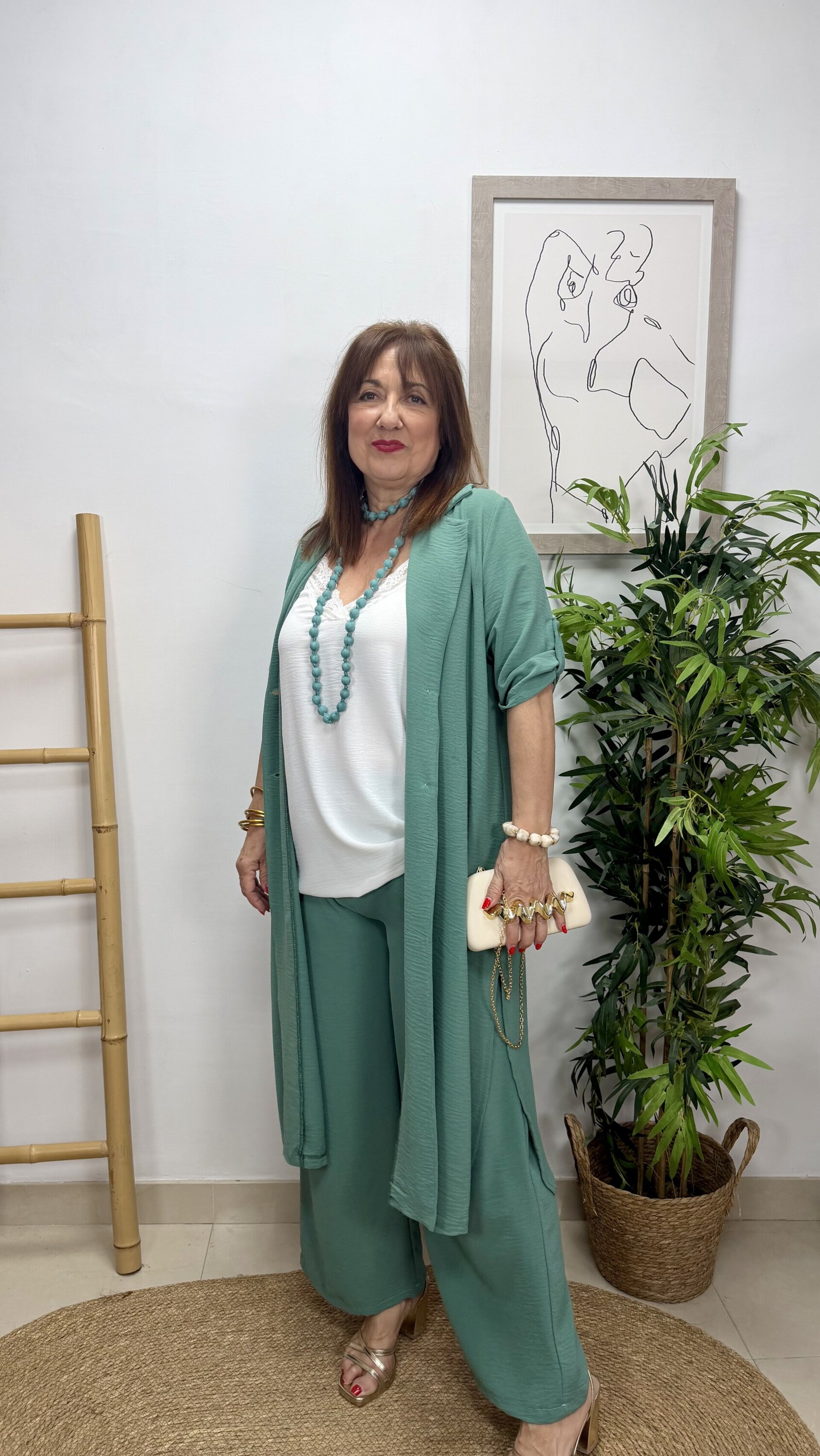 Conjunto Casaca Estefanía Verde - 2