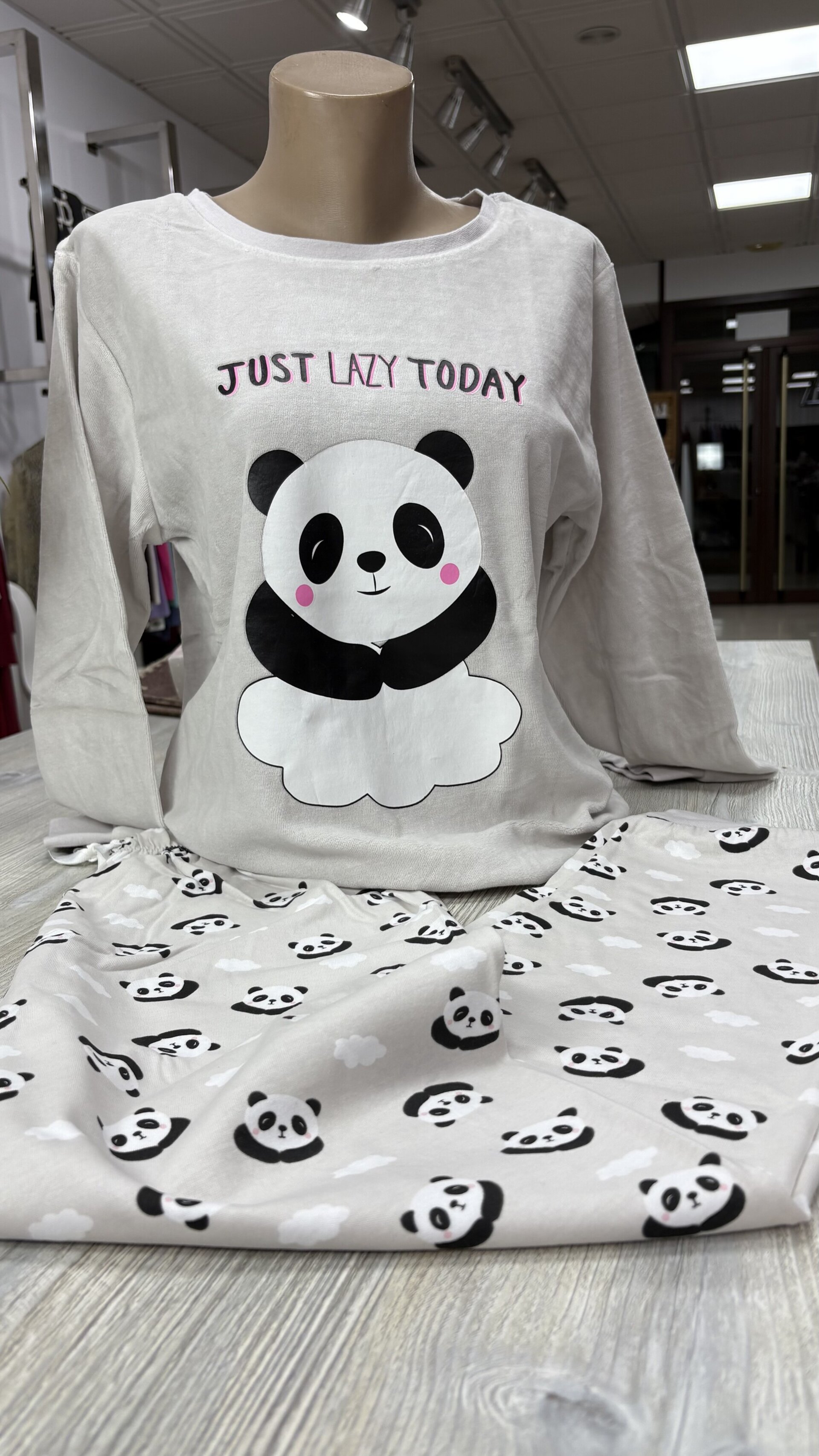 Pijama Panda Terciopelo - 1