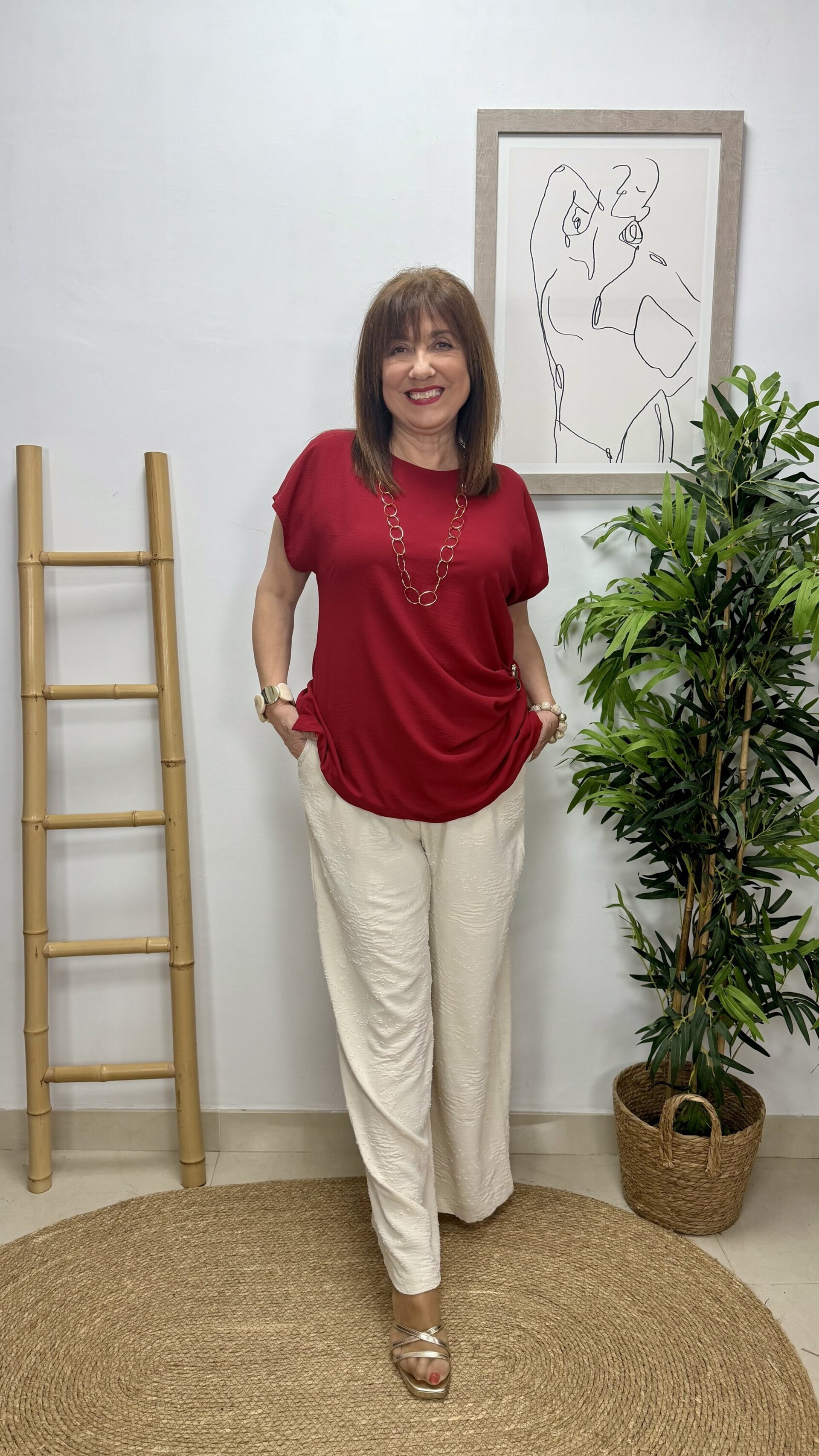 Blusa Inma Burdeos - 1