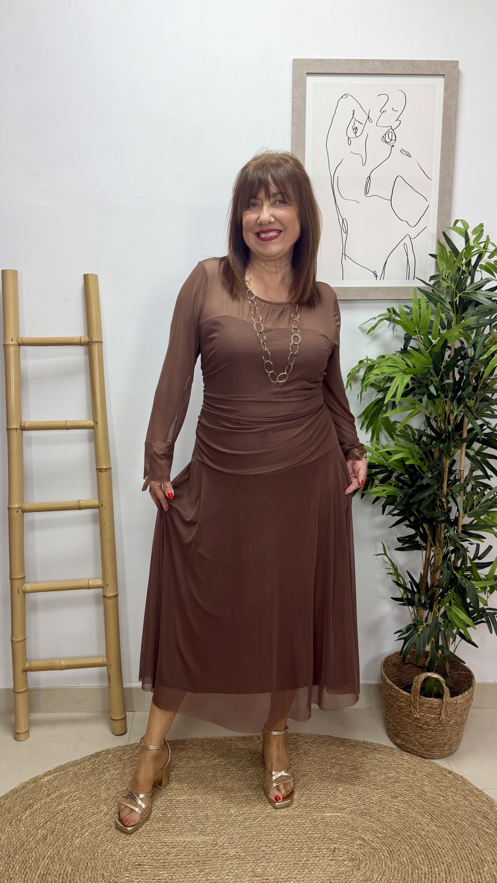 Vestido Naomi marron - 2