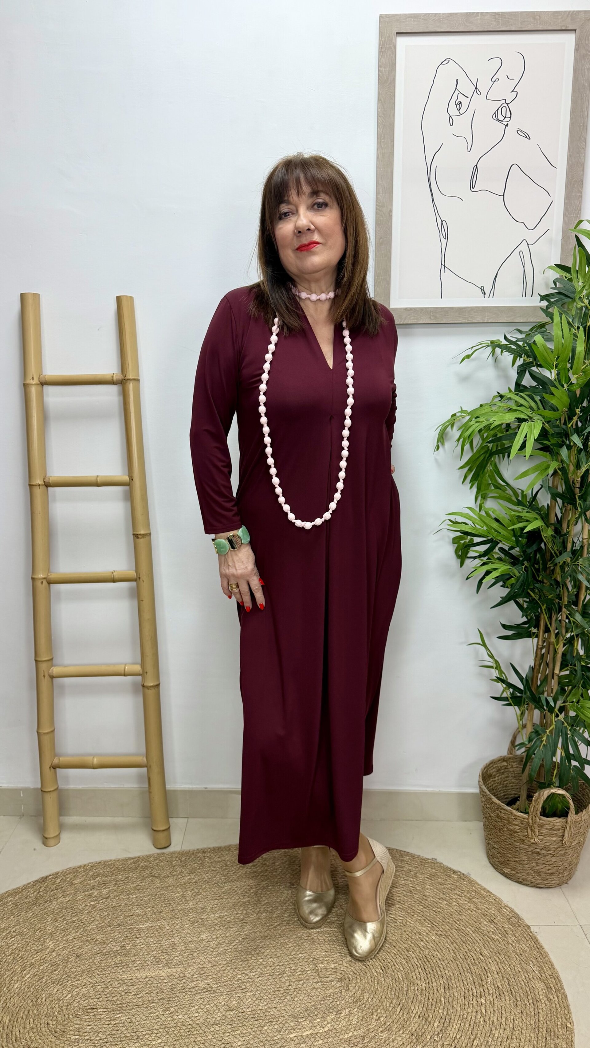 Vestido Paula Burdeos - 2