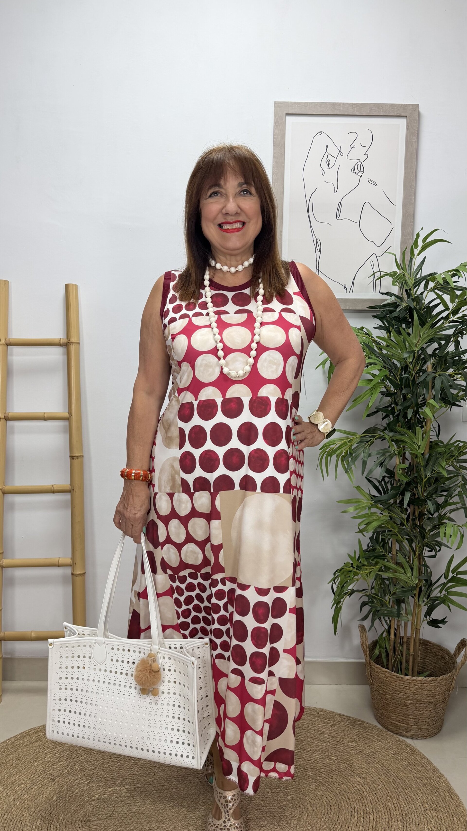 Vestido Largo Elo Burdeos - 1