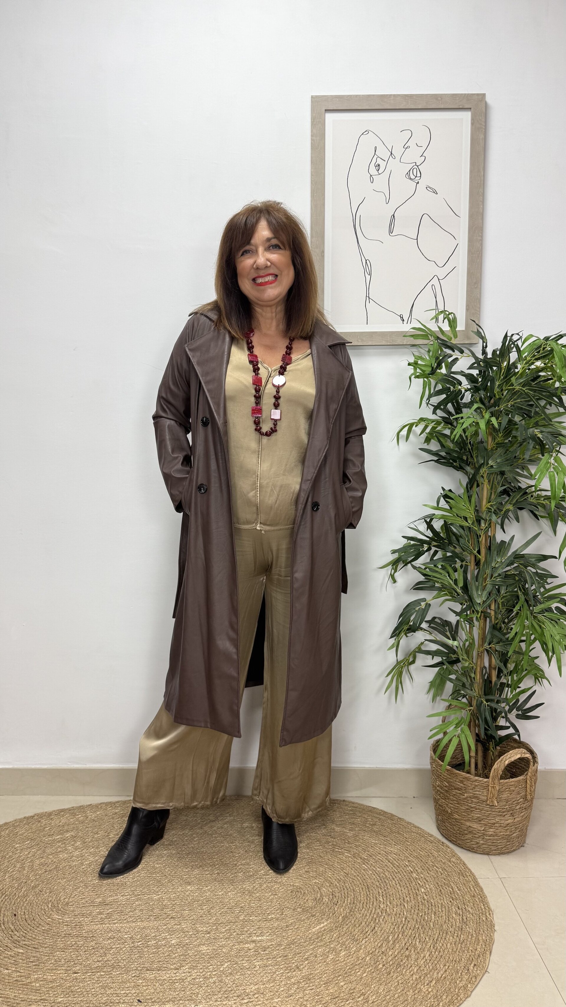 Gabardina Polipiel Chocolate - 2