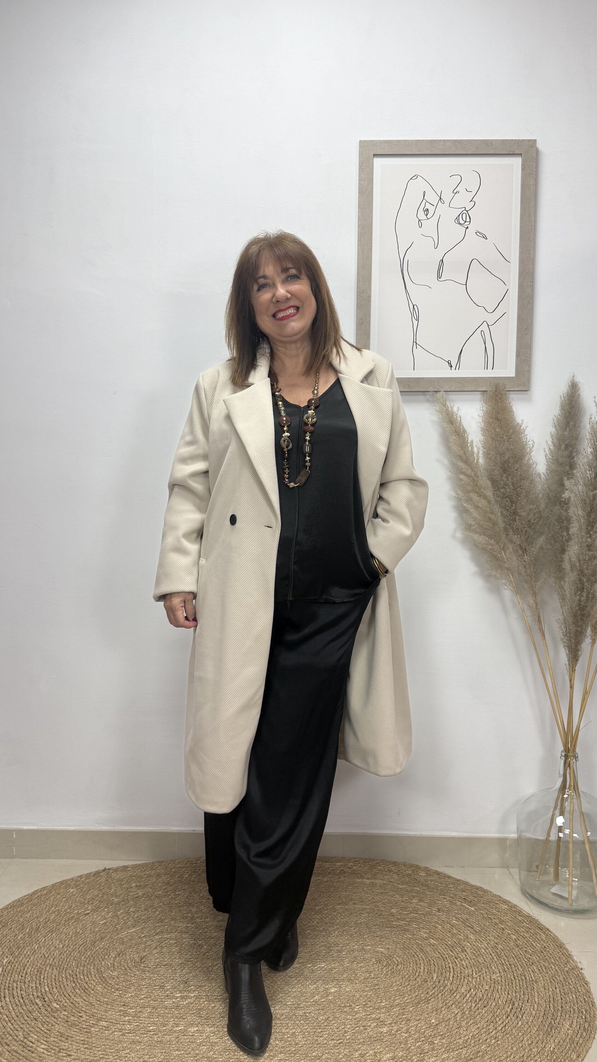 Abrigo Espiga Beige - 2