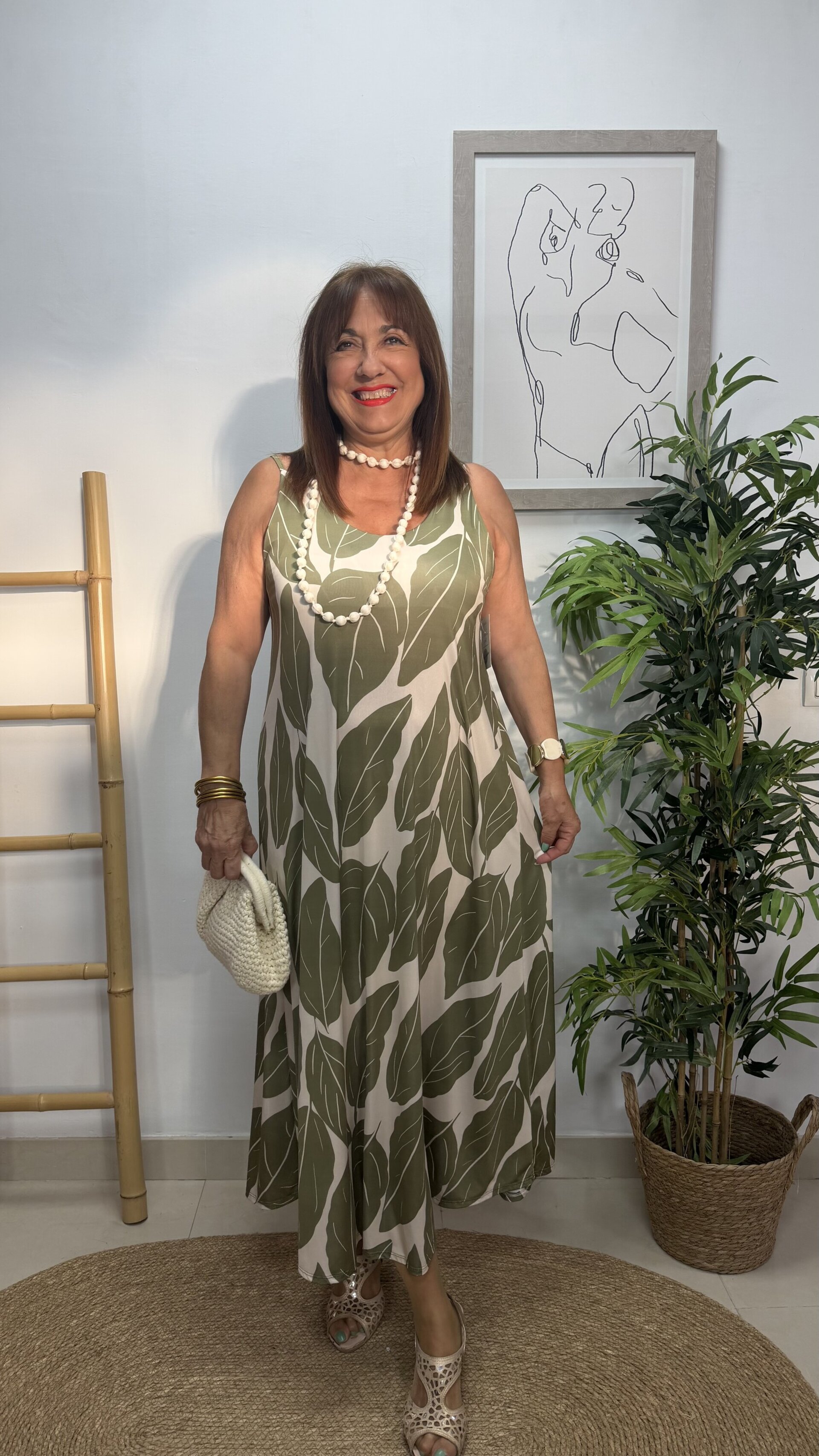 Vestido Hojas Verde - 2