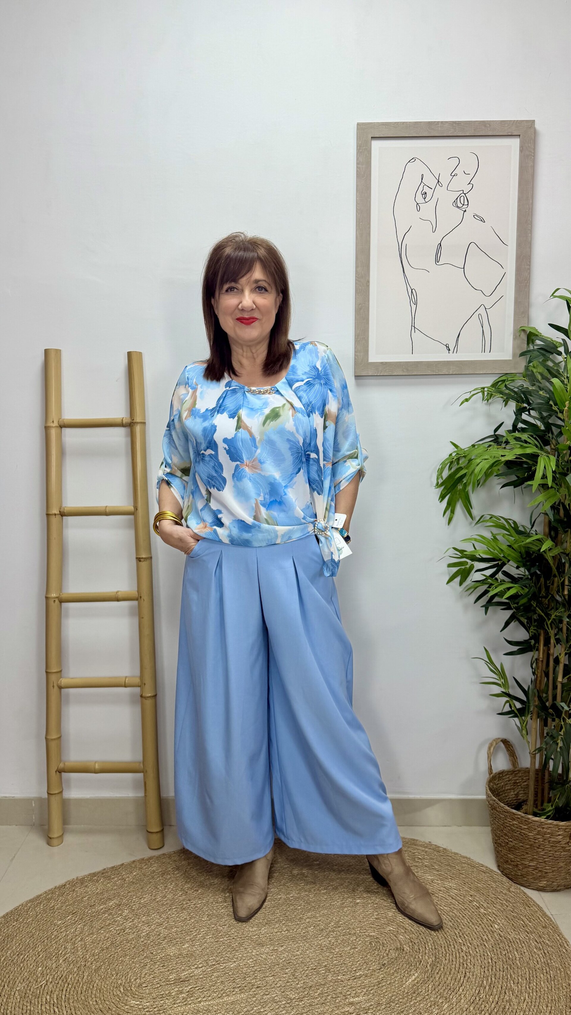 Blusa Hebilla Azul - 2