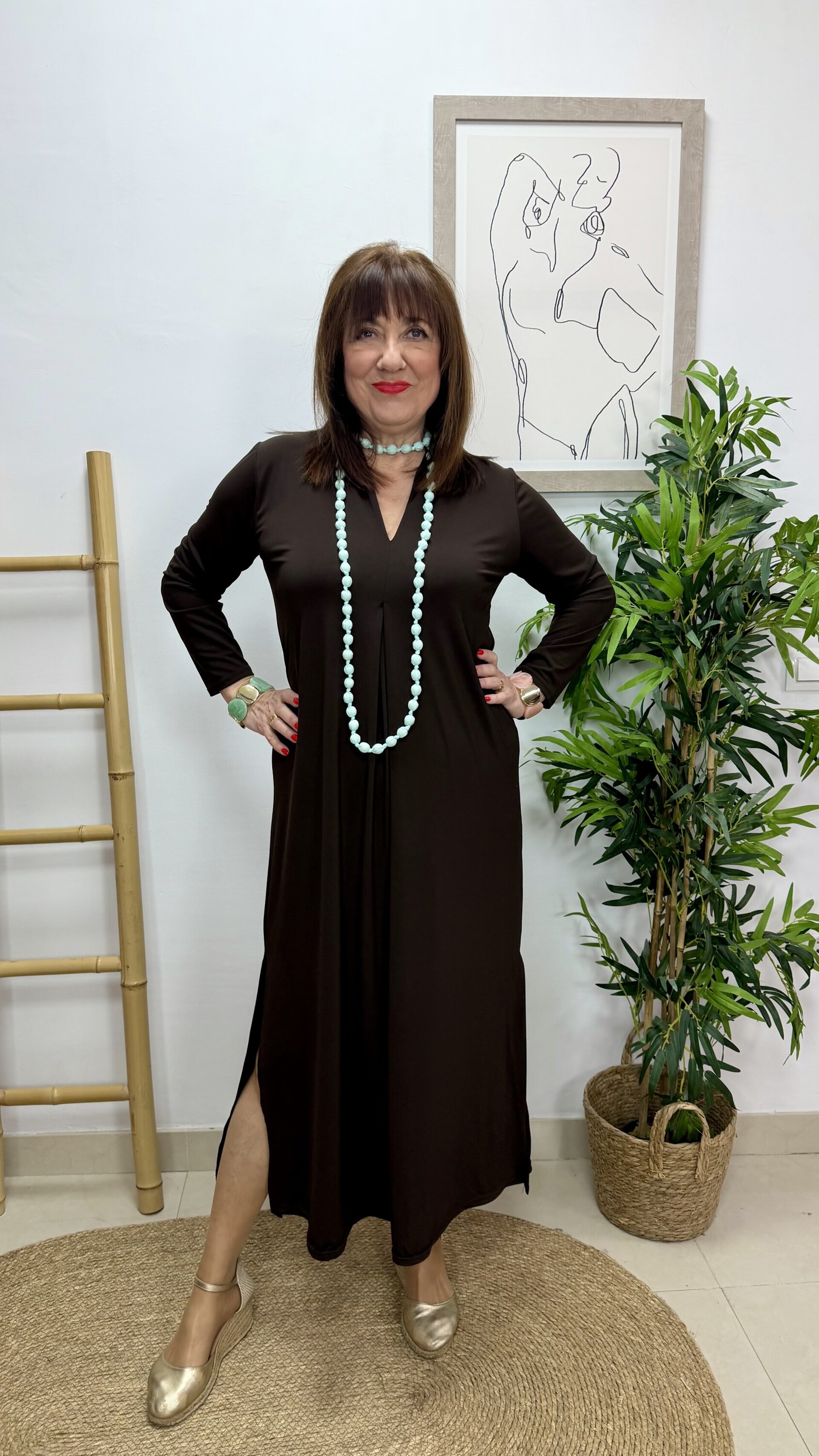 Vestido Paula Marrón - 2