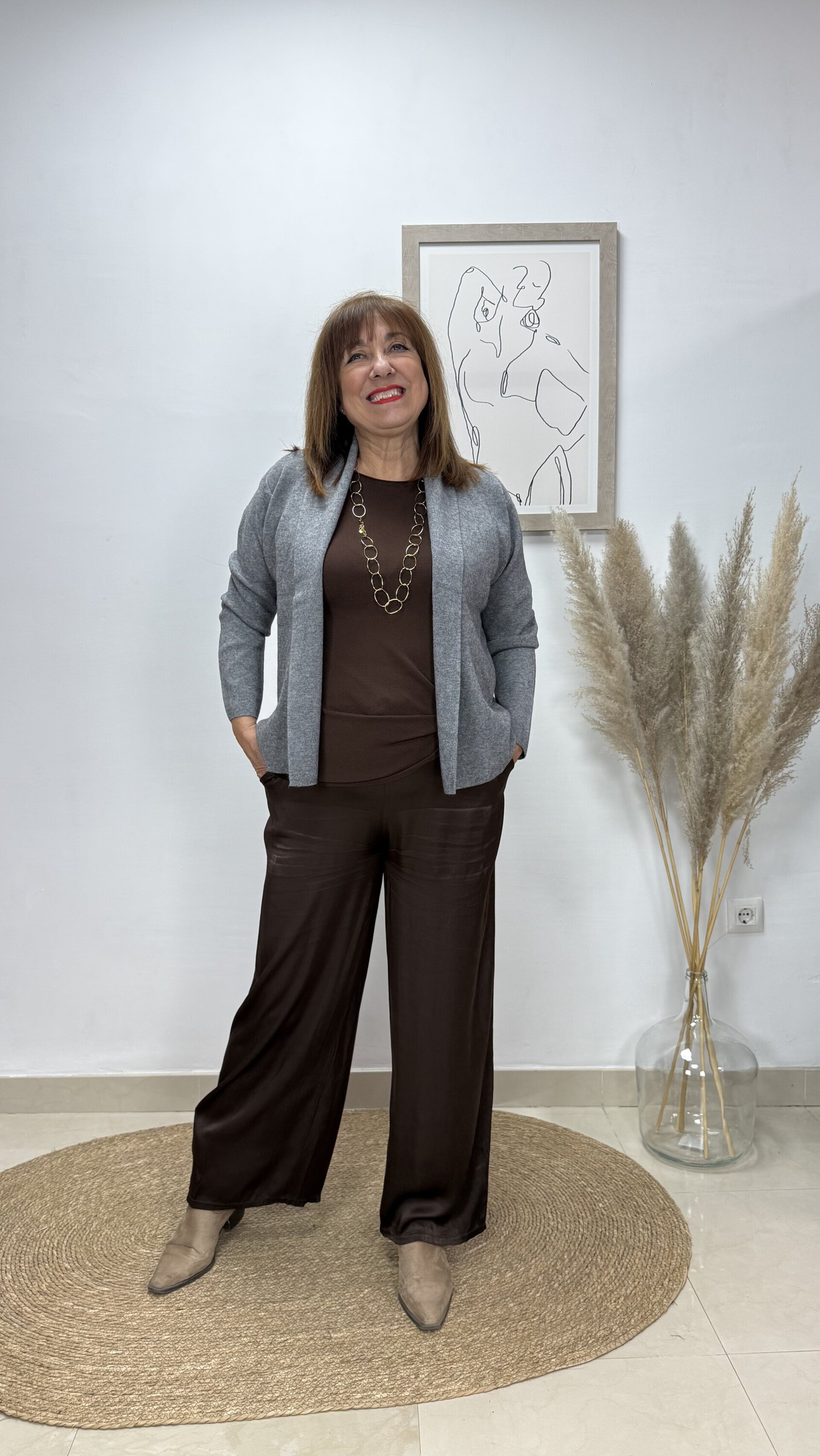 Rebeca Smoking Corto Gris - 1