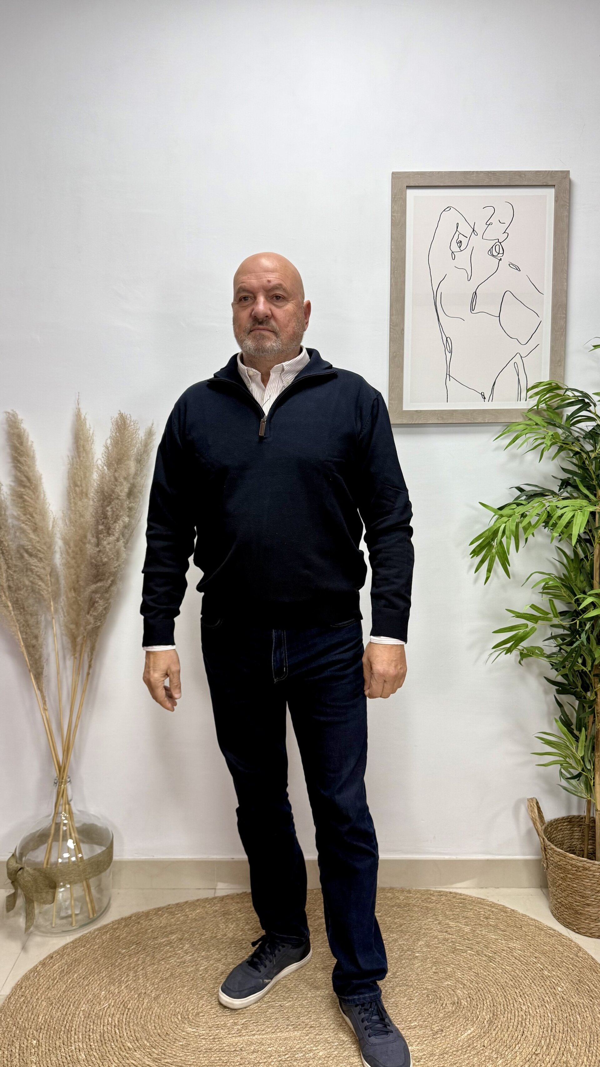 Jersey Media Cremallera - Azul Marino - 2