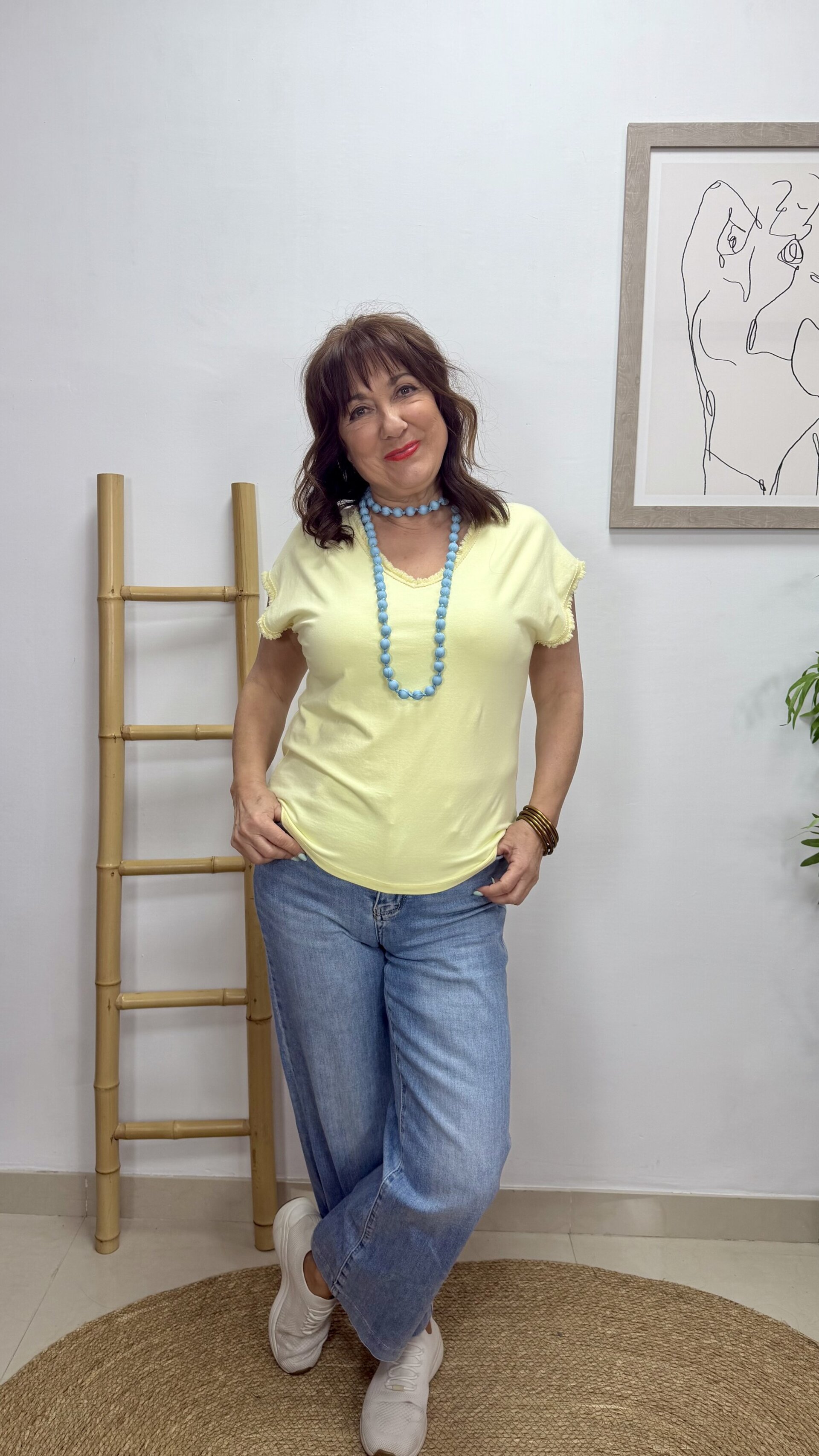 Camiseta Flecada Amarilla 100% Algodón - 2