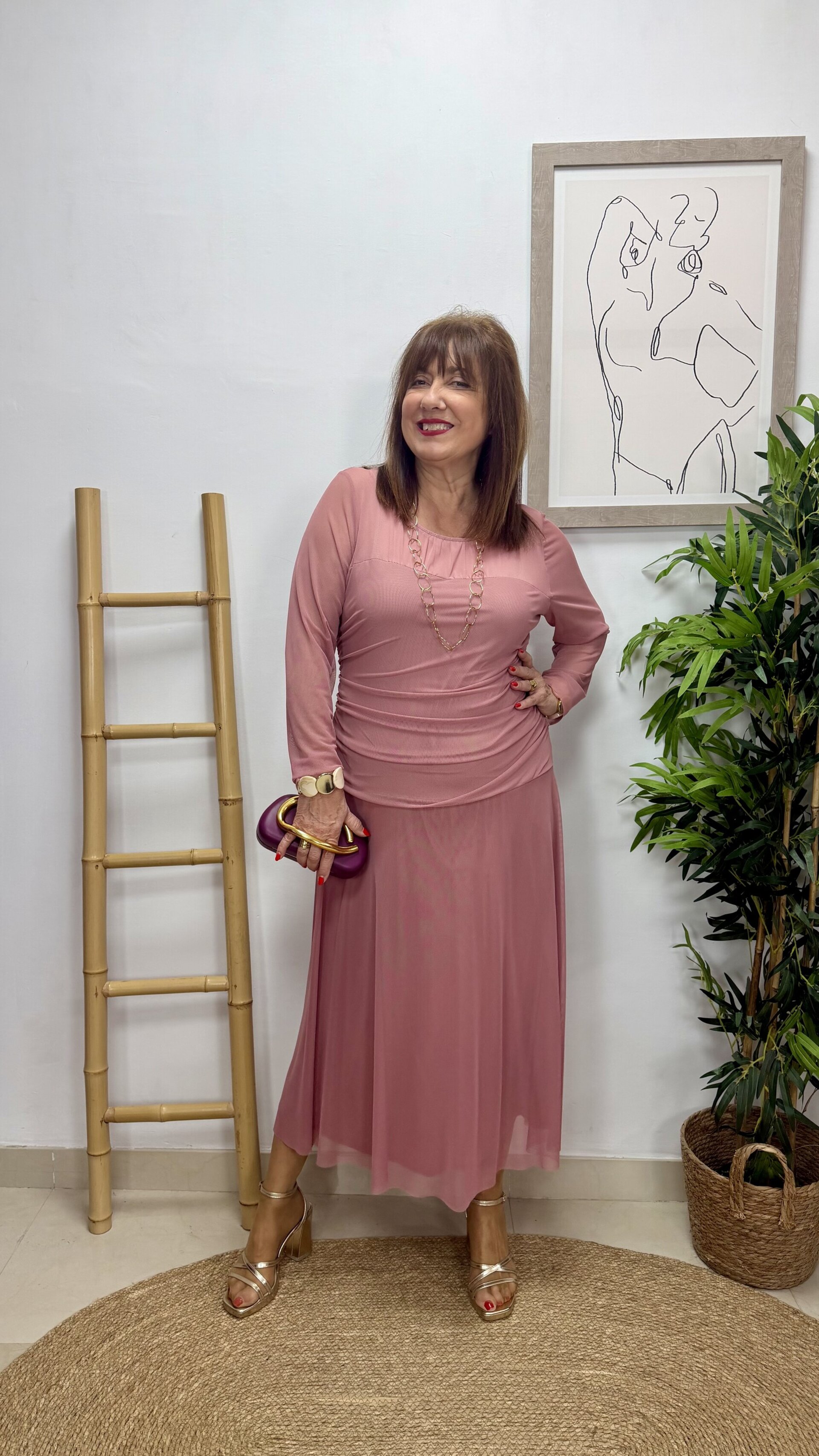 Vestido Naomi Rosa - 3