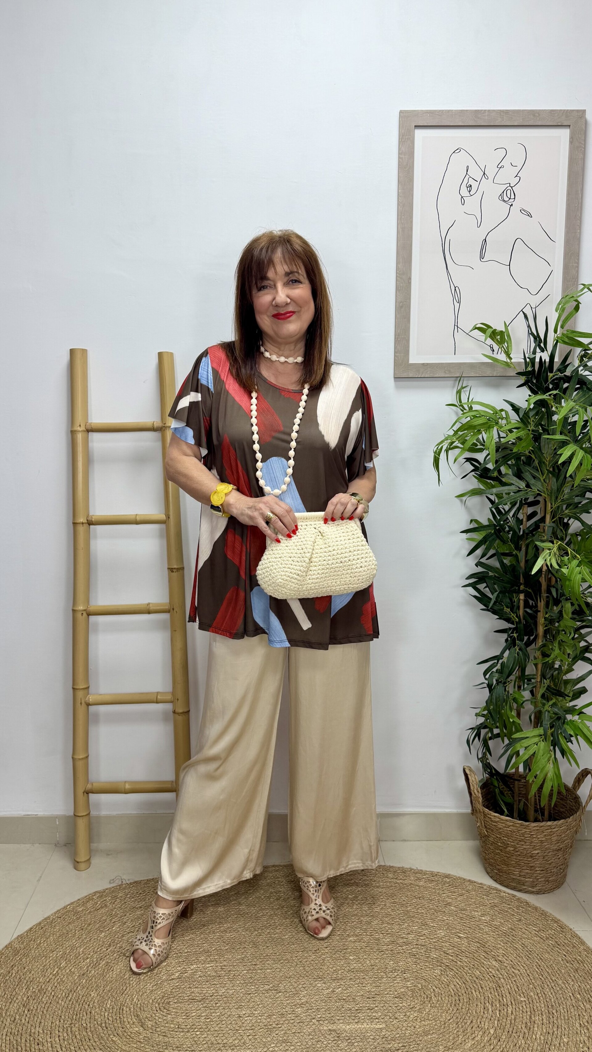 Blusa Trazos Marrón - 2