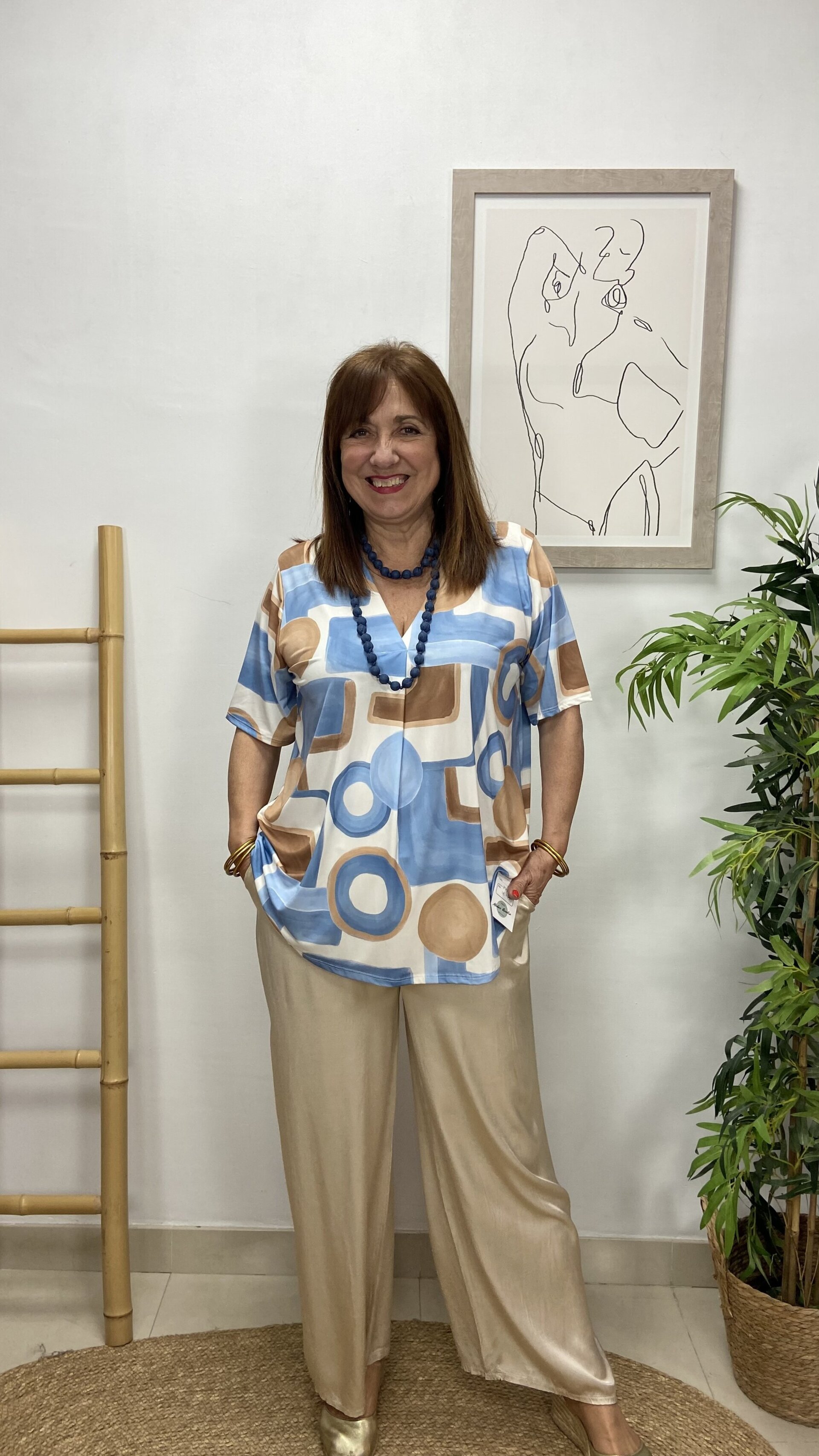 Blusa Puzzle Celeste - 2