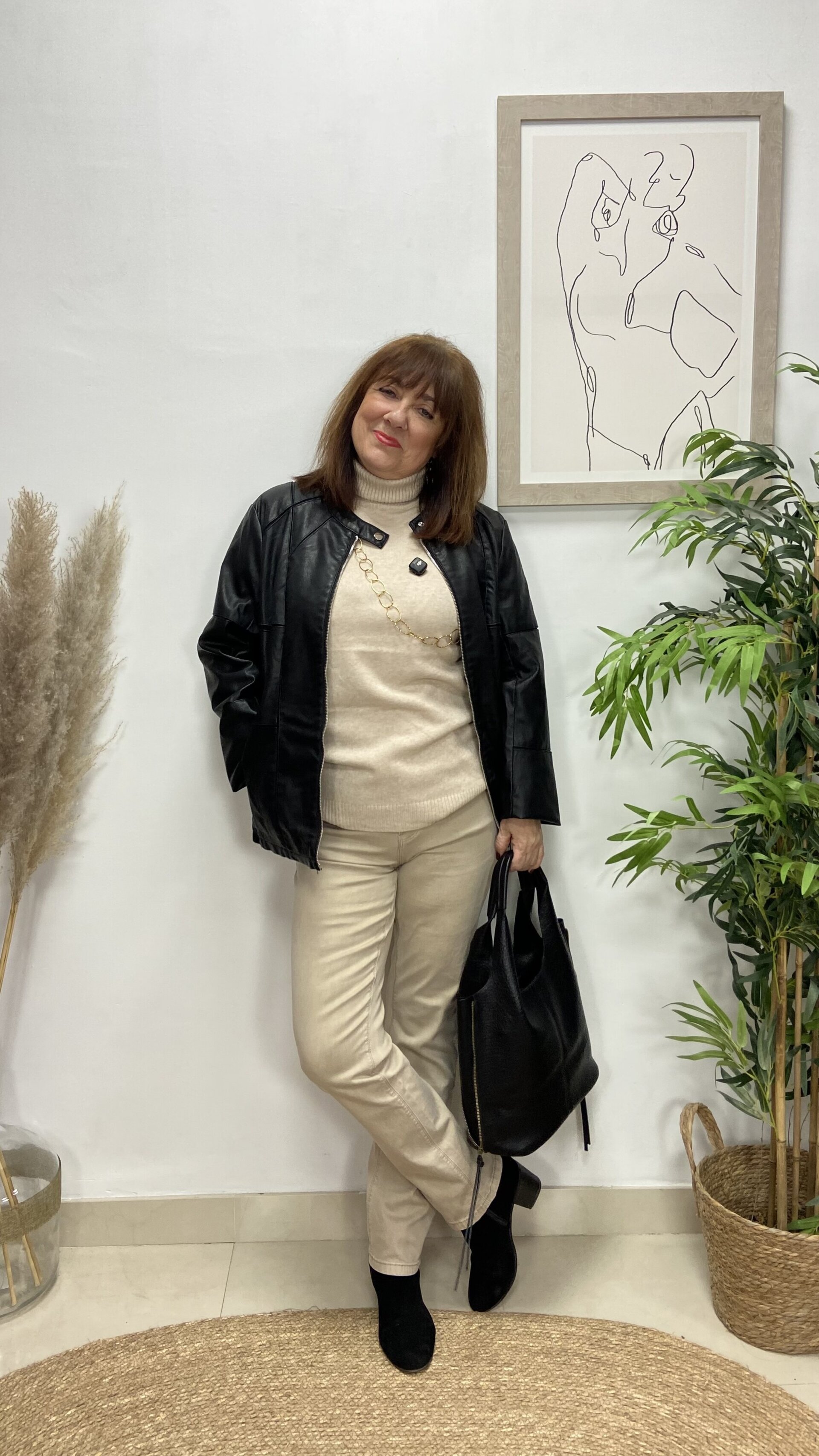 Cazadora Polipiel Negro - 2