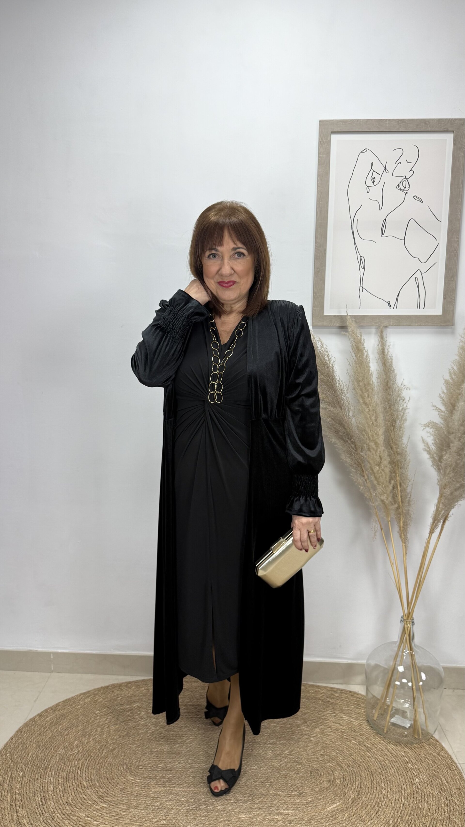 Abrigo Fiesta Negro - 3