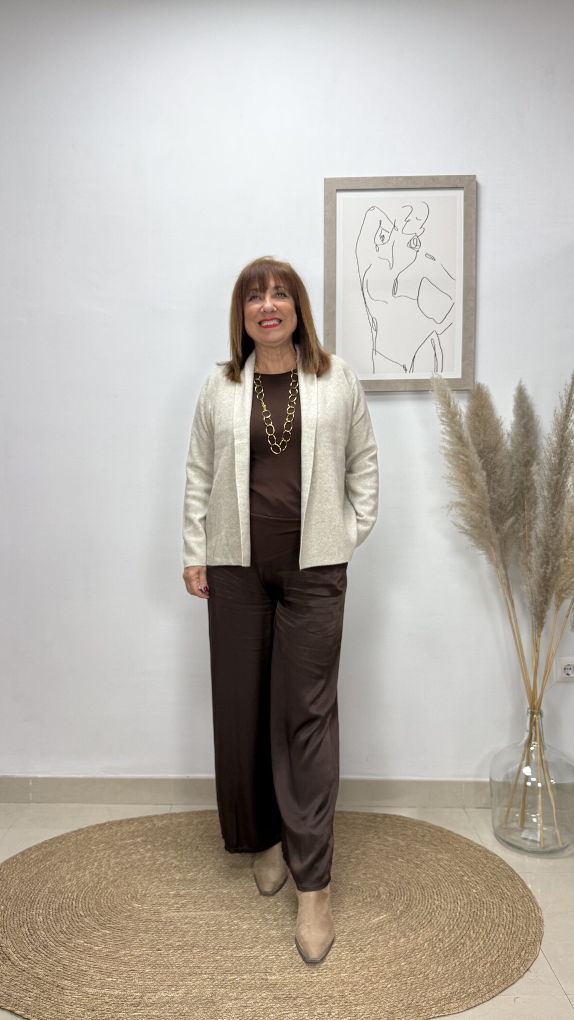 Rebeca Smoking Corto Beigle Claro - 1