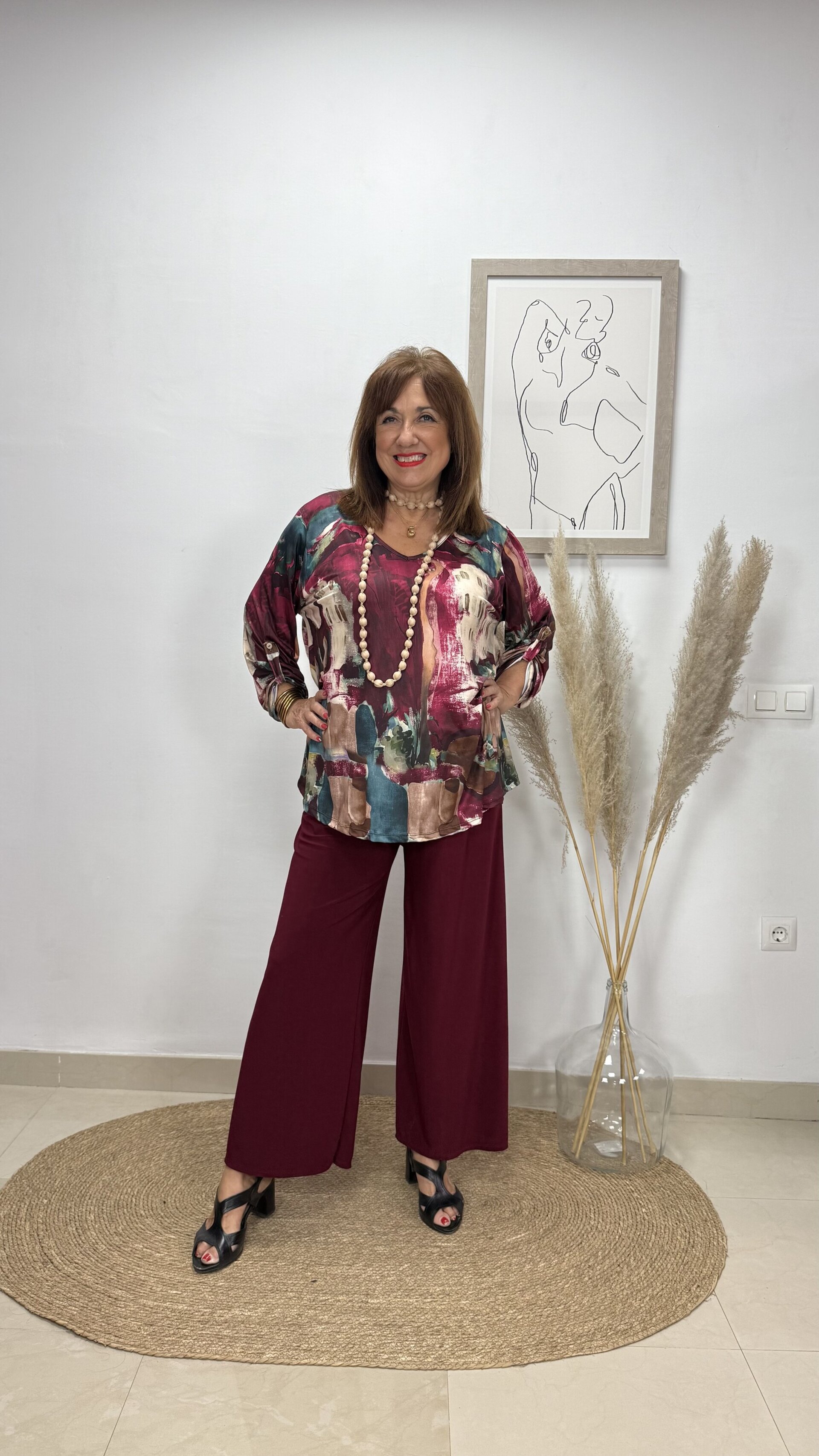 Blusa Paisaje Burdeos - 1
