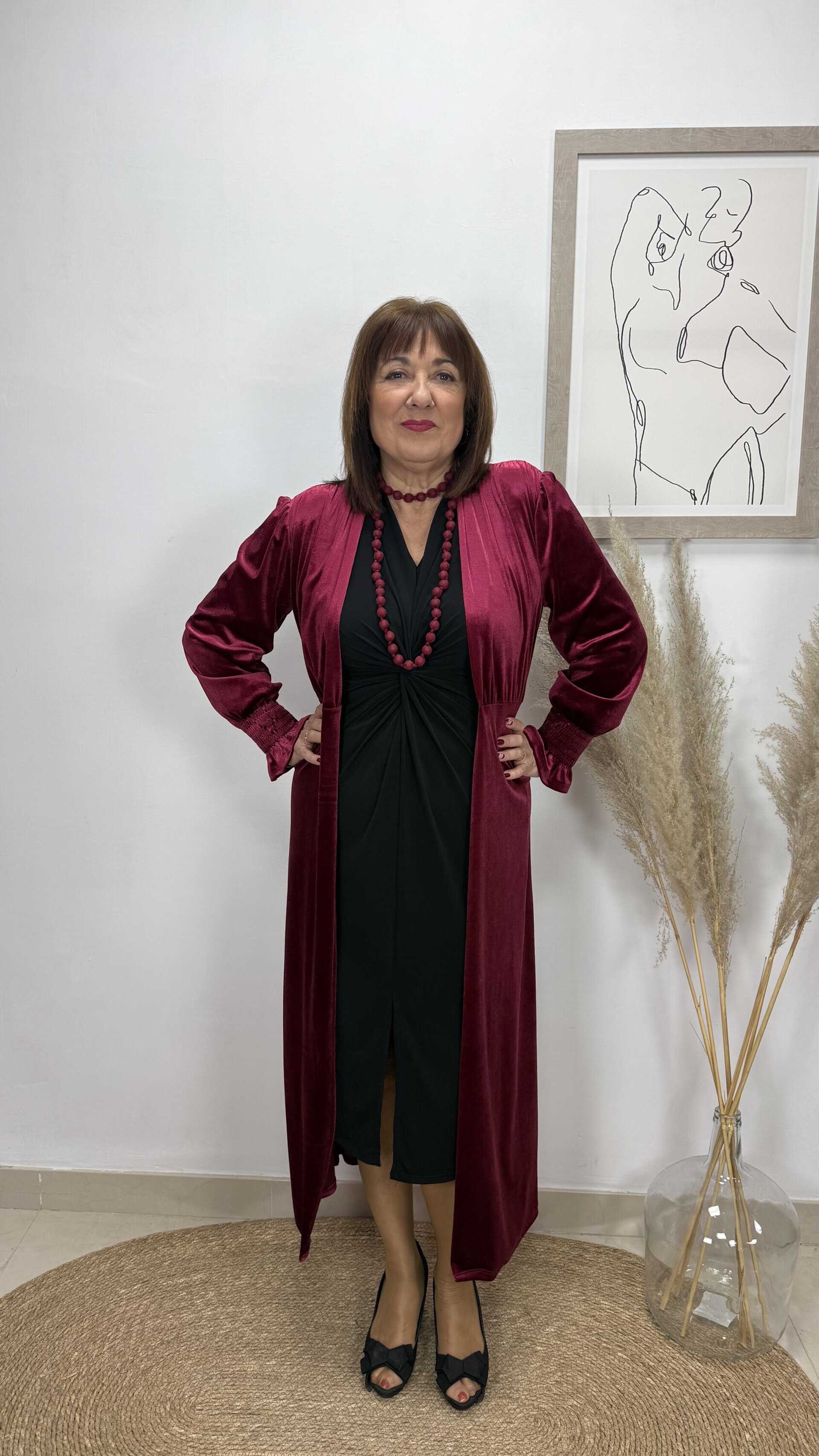 Abrigo Fiesta Burdeos - 2