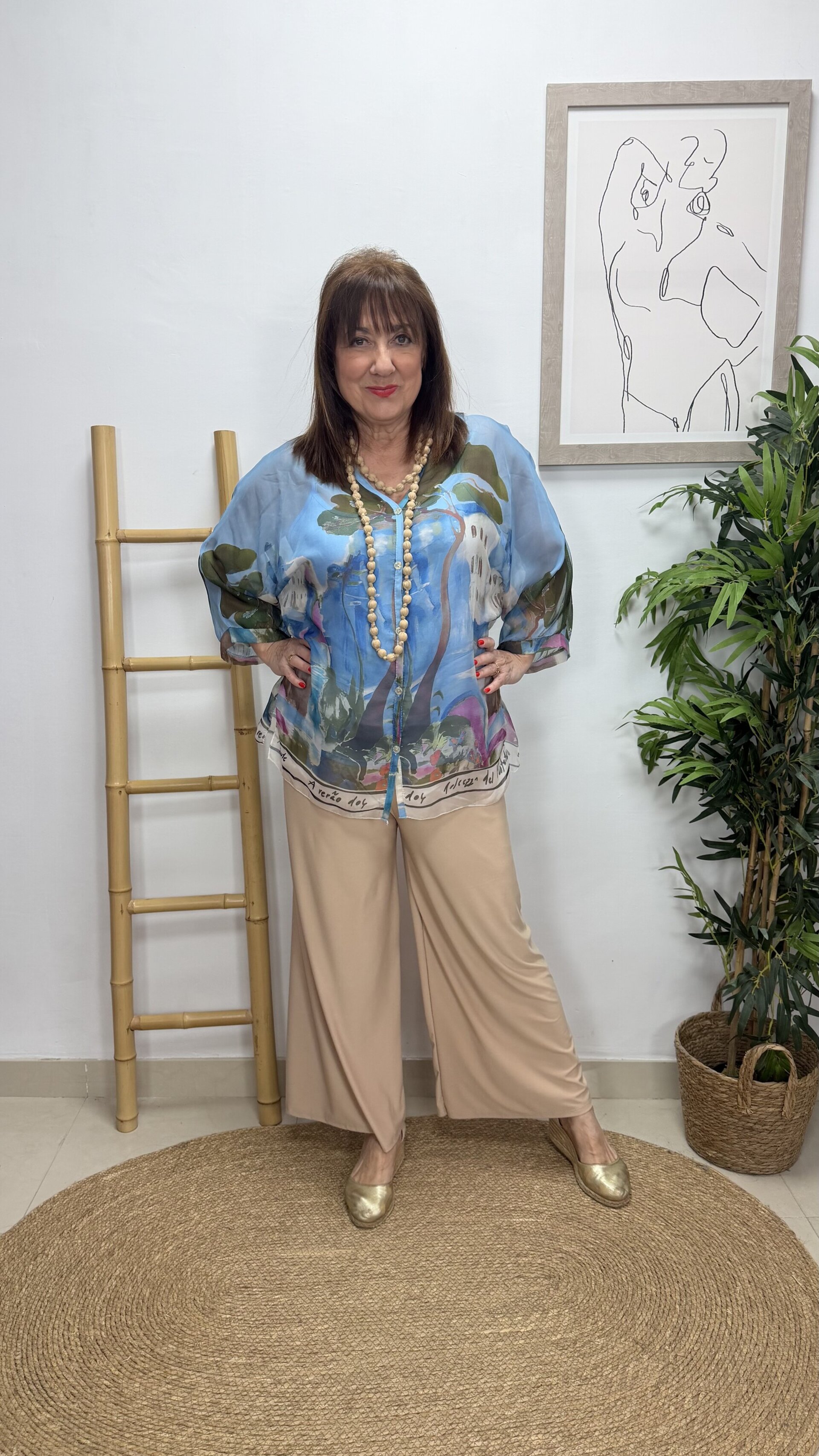 Blusa Ibiza Celeste - 1