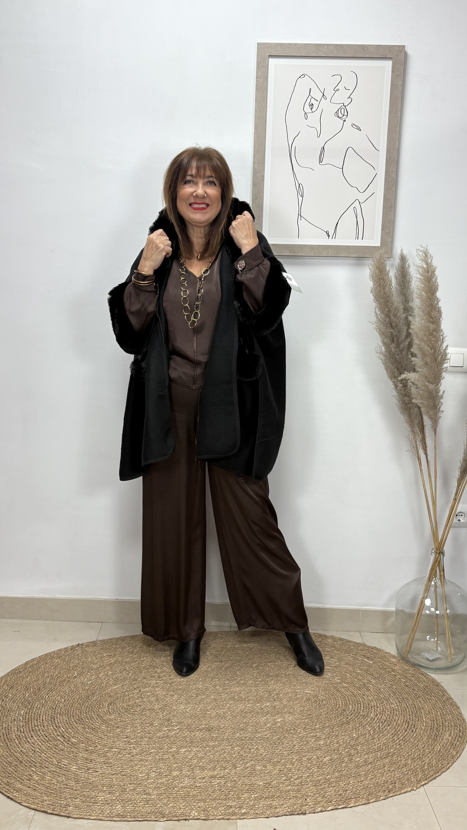 Abrigo Bostón Negro - 1