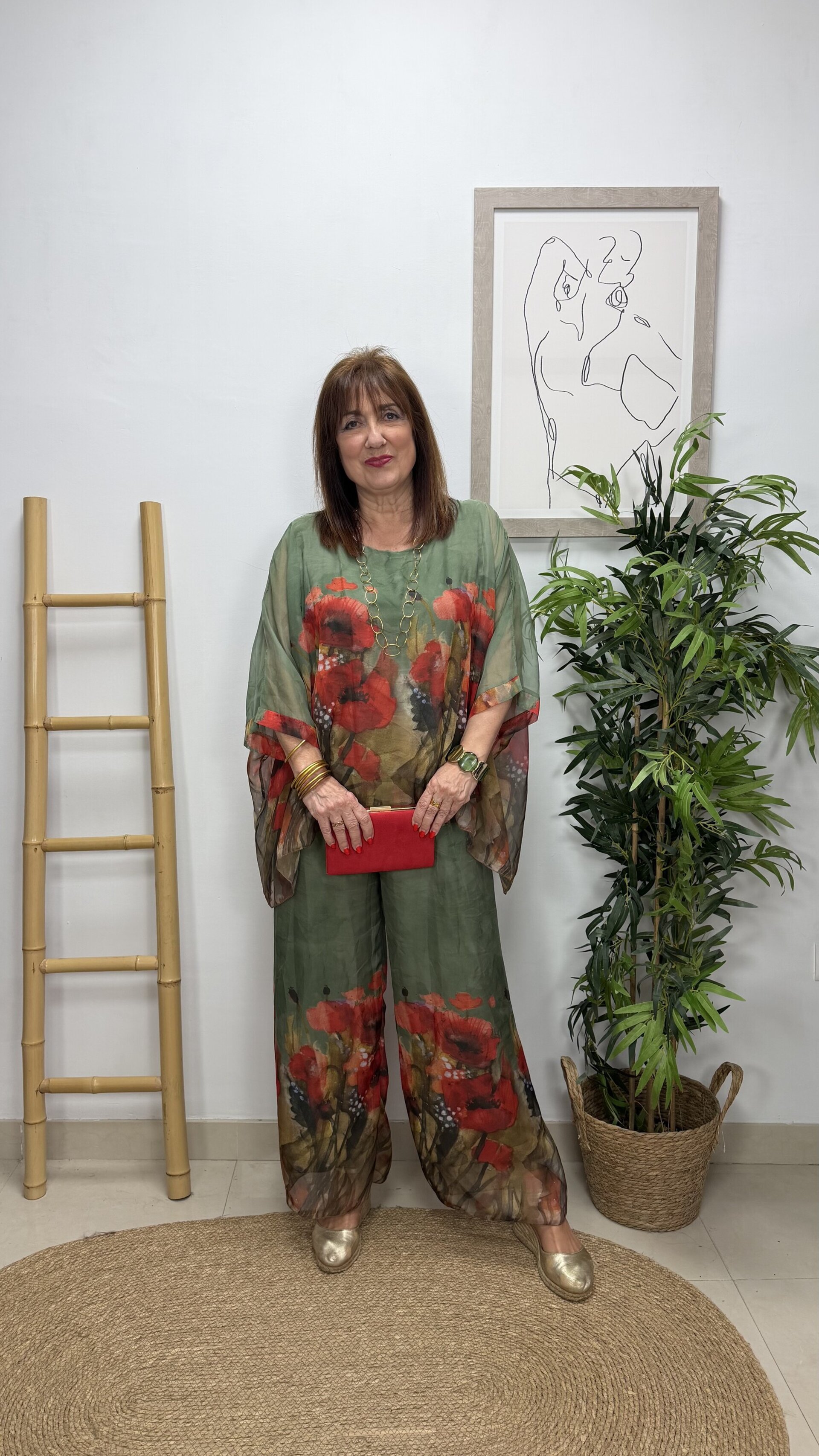 Conjunto Gasa Amapola Verde - 1