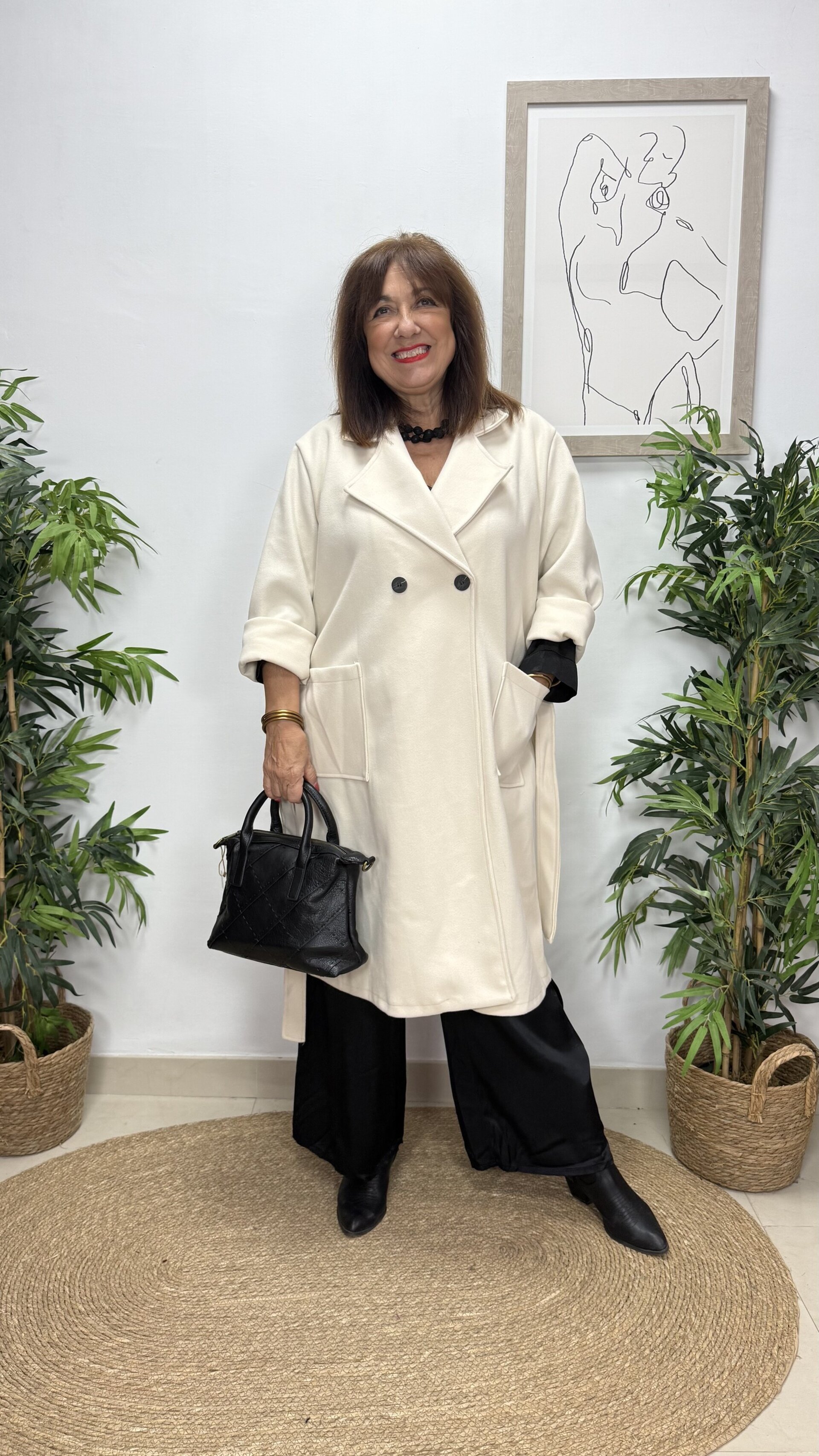 Abrigo Cruzado Blanco Roto - 1