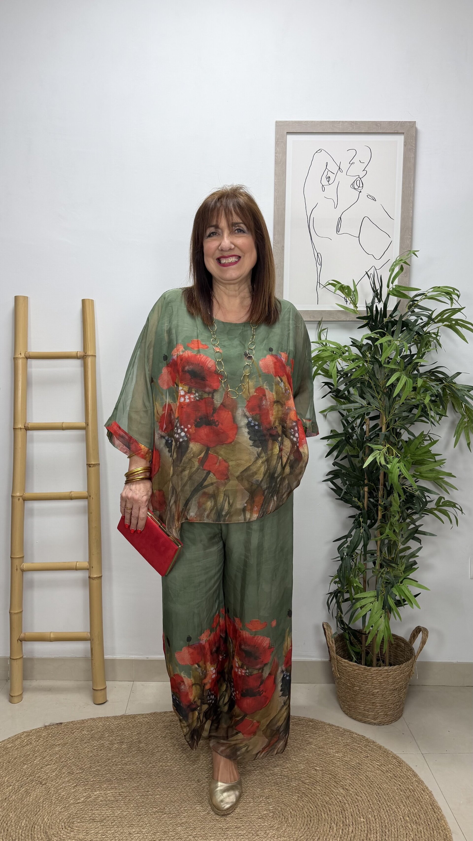 Conjunto Gasa Amapola Verde - 2