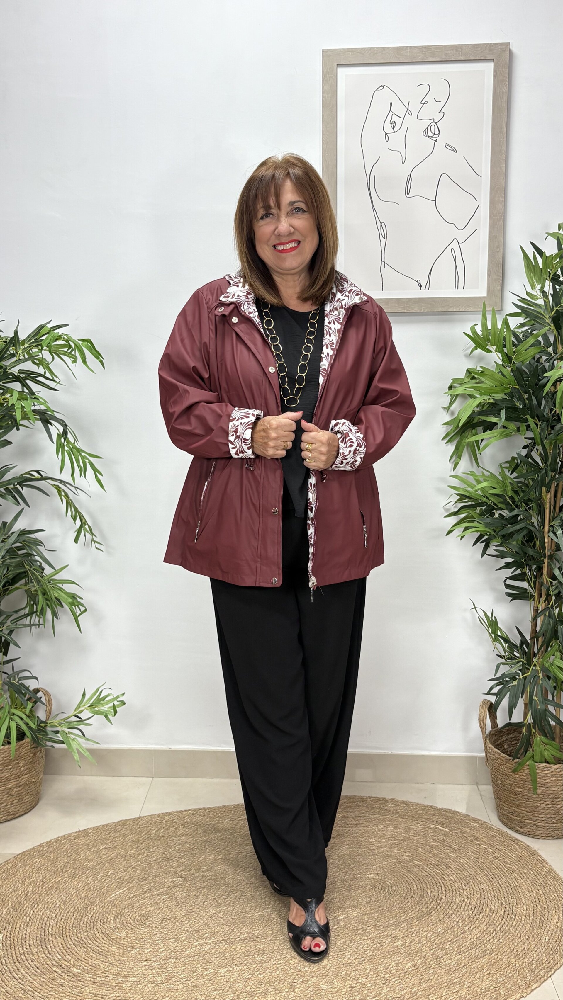 Parka Reversible Burdeos - 1