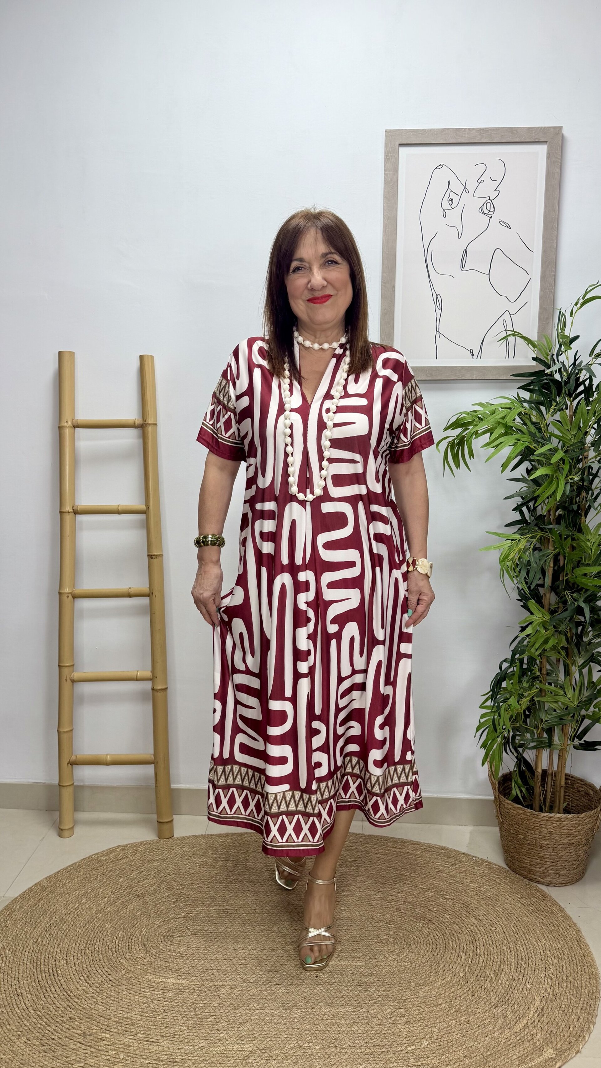 Vestido Cefe Burdeos - 2