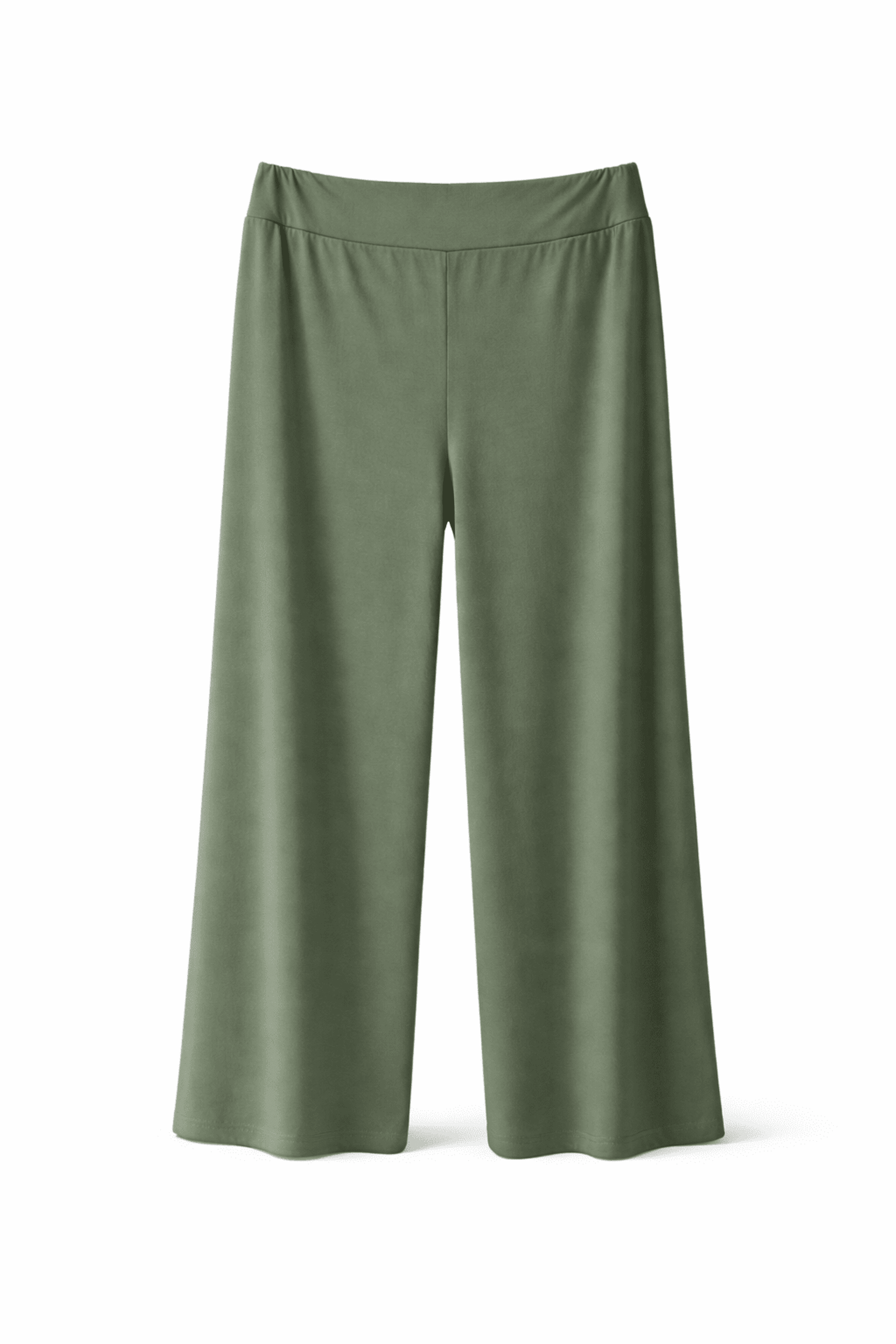 Pantalón Liso Licra Fría Bolsillo Verde - 1