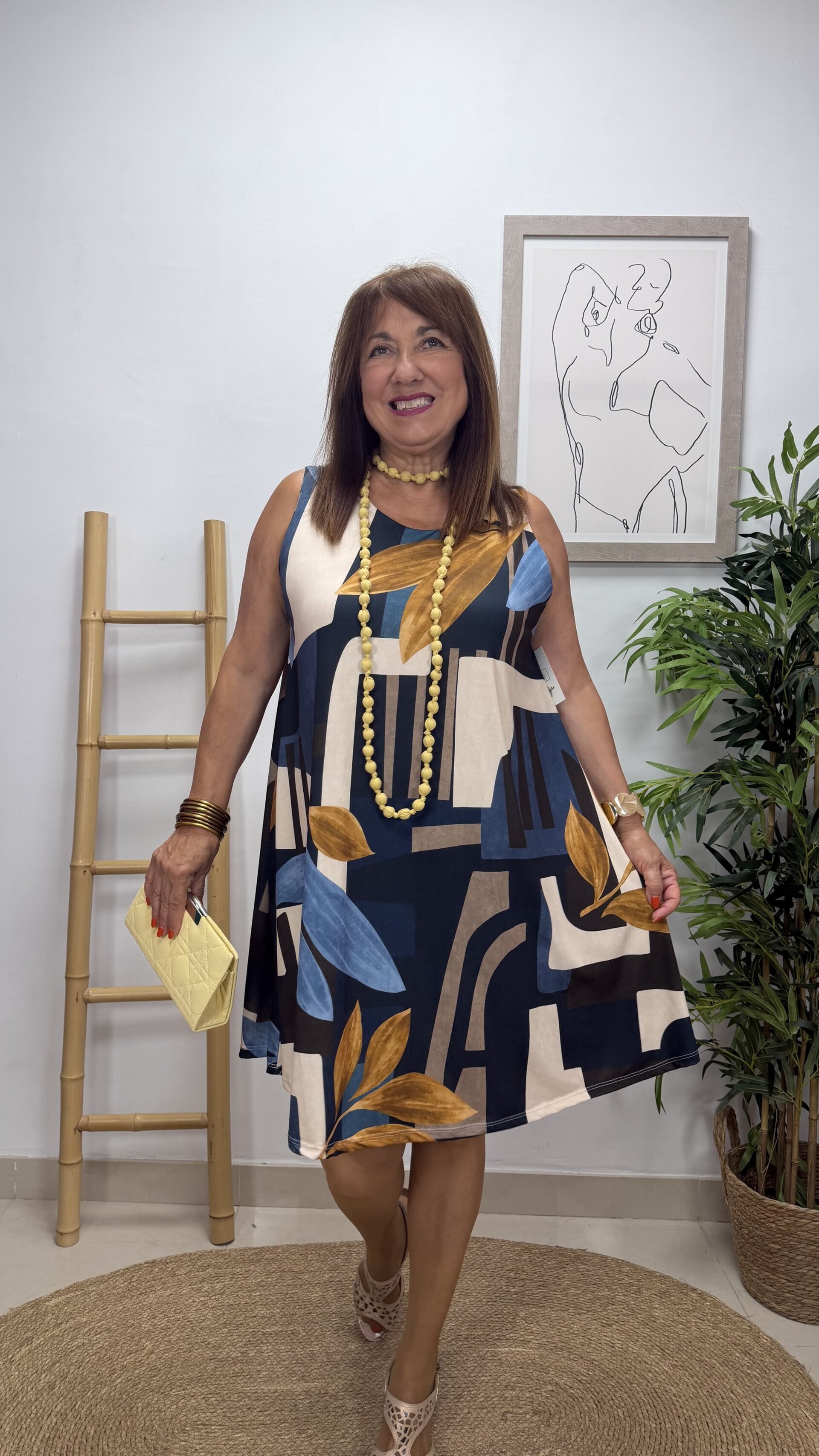 Vestido Corto Edén Azul - 3