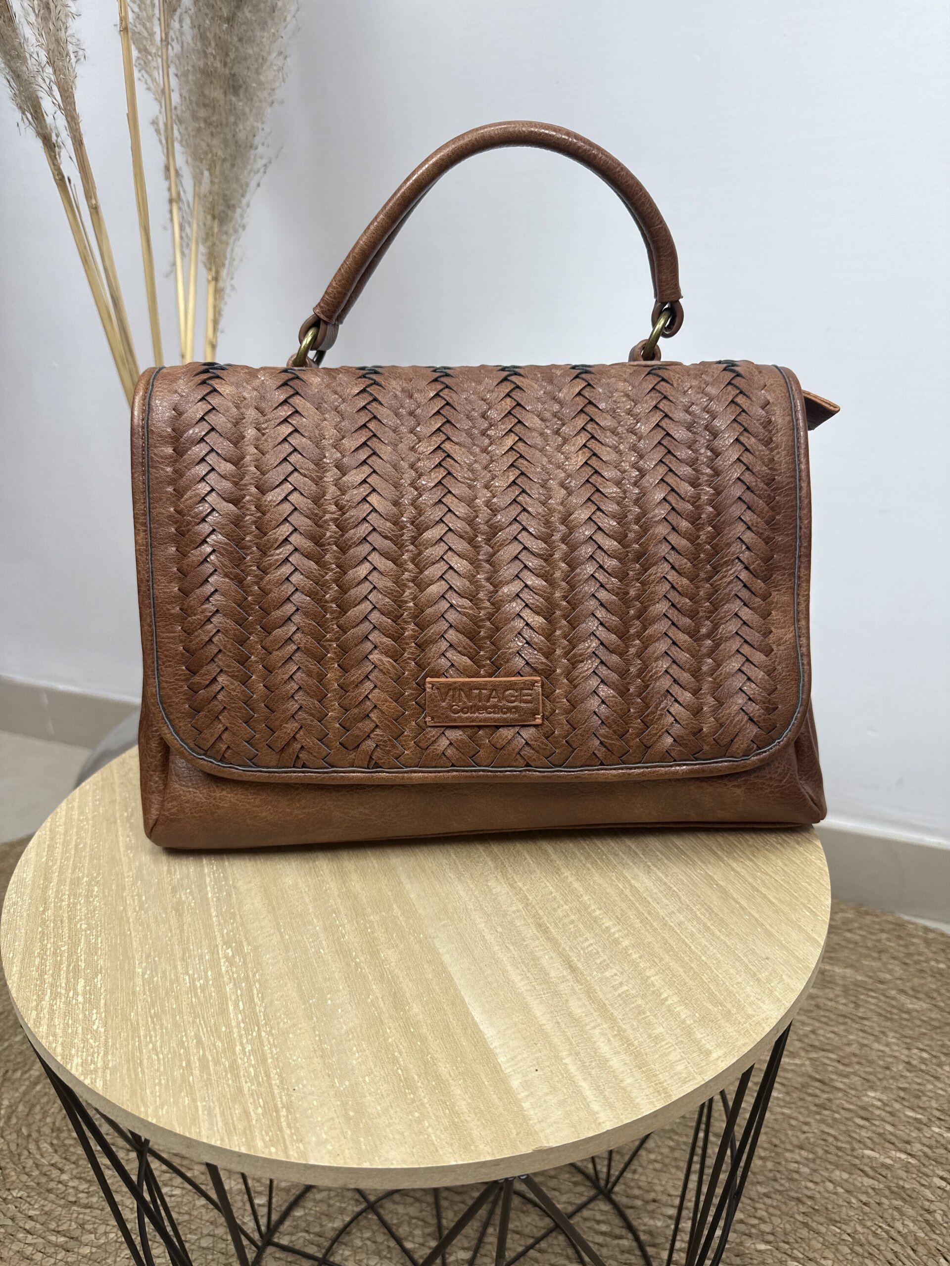 Bolso Trenzado Marrón - 1