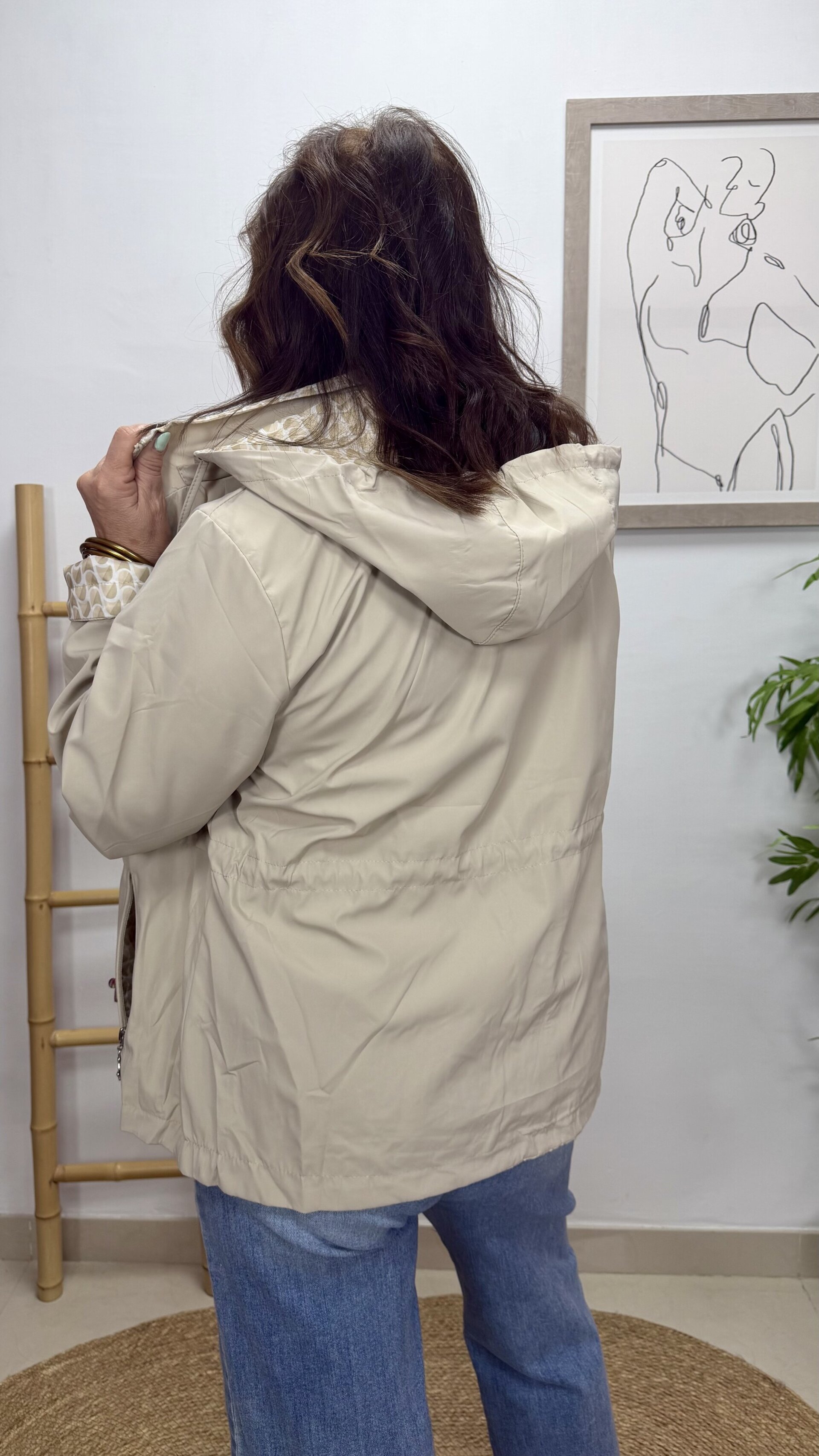 Cortavientos Reversible Beige - 2