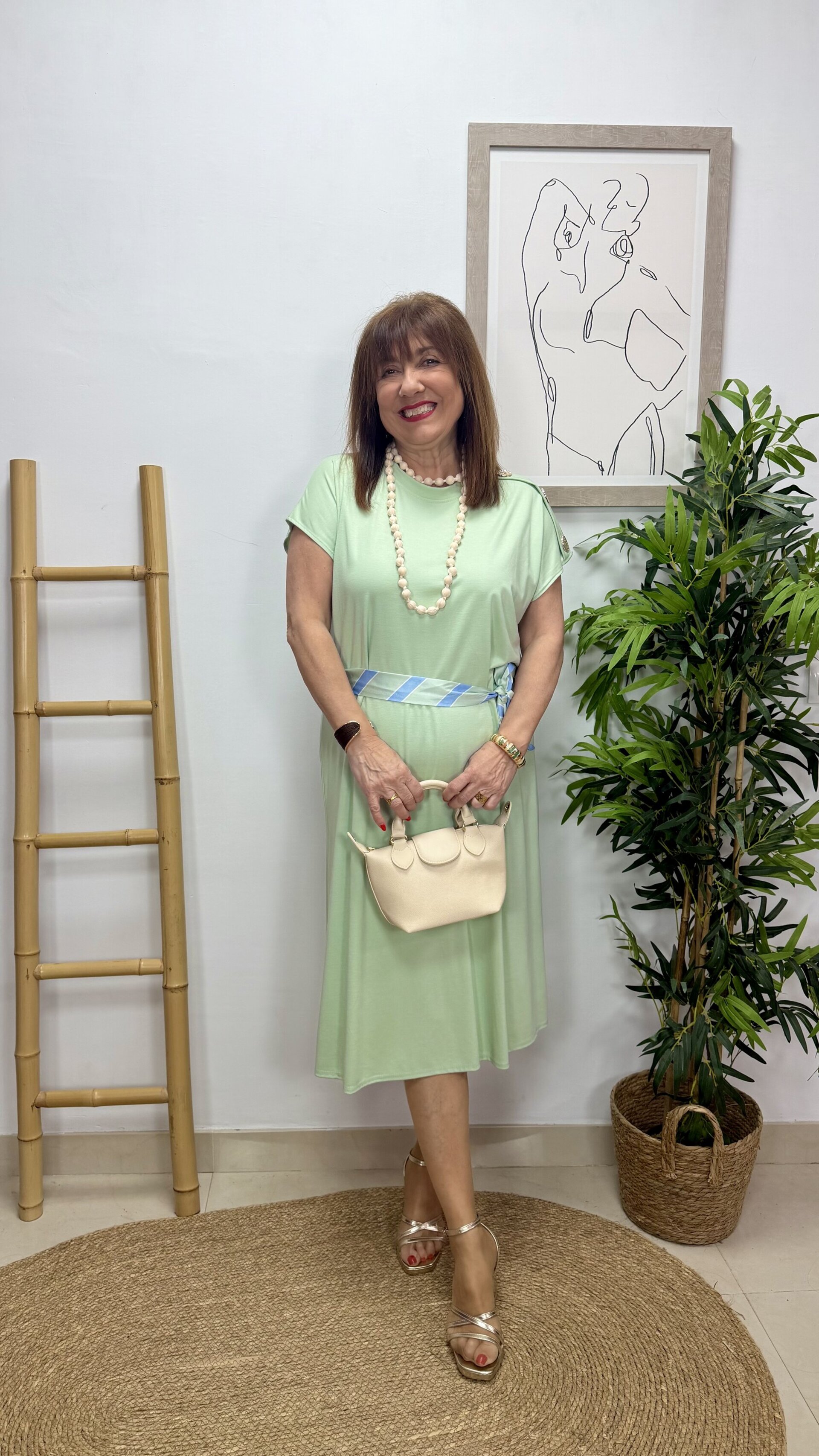 Vestido Mónica Beige - 1