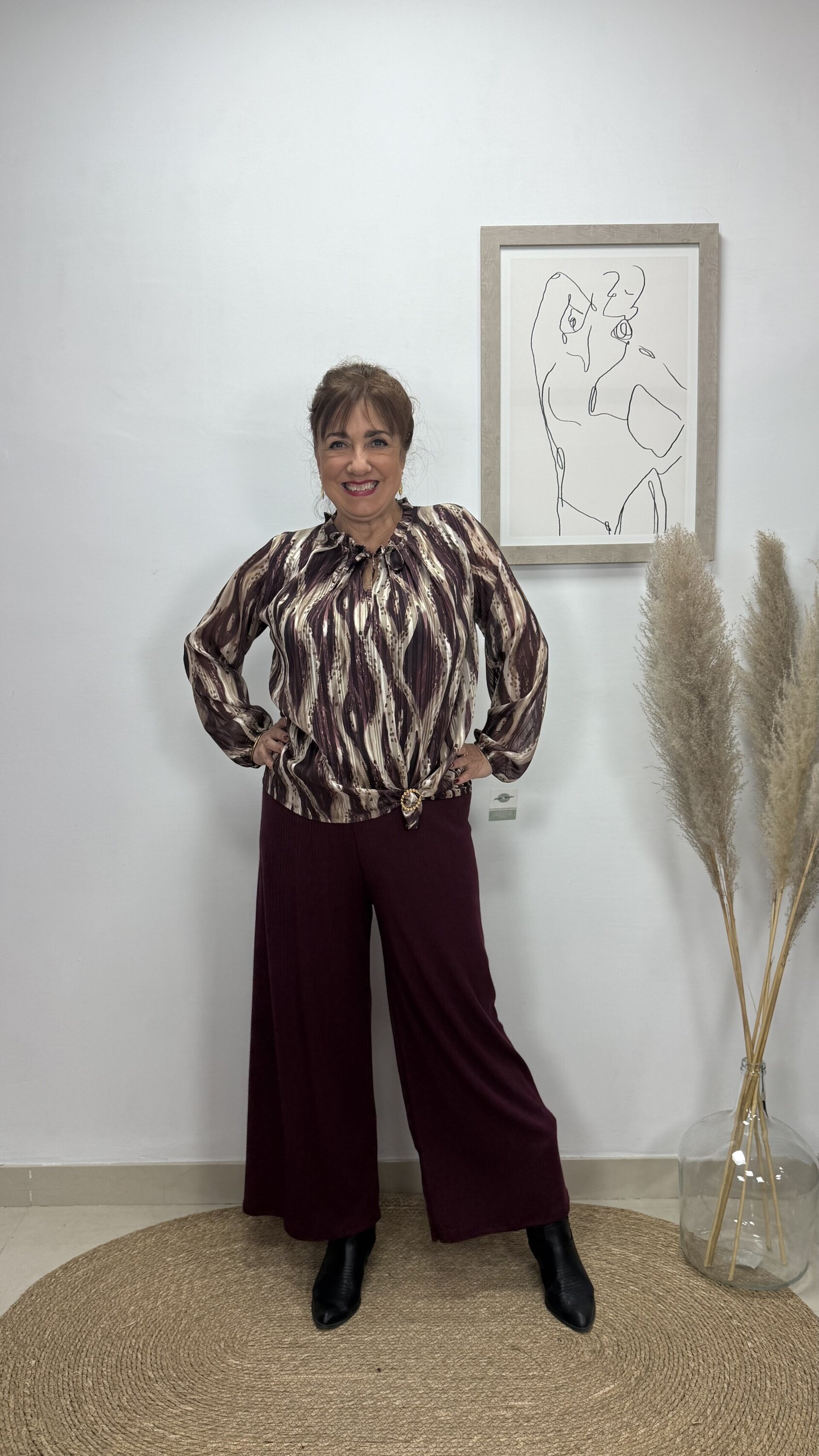 Blusa Lina Burdeos - 1