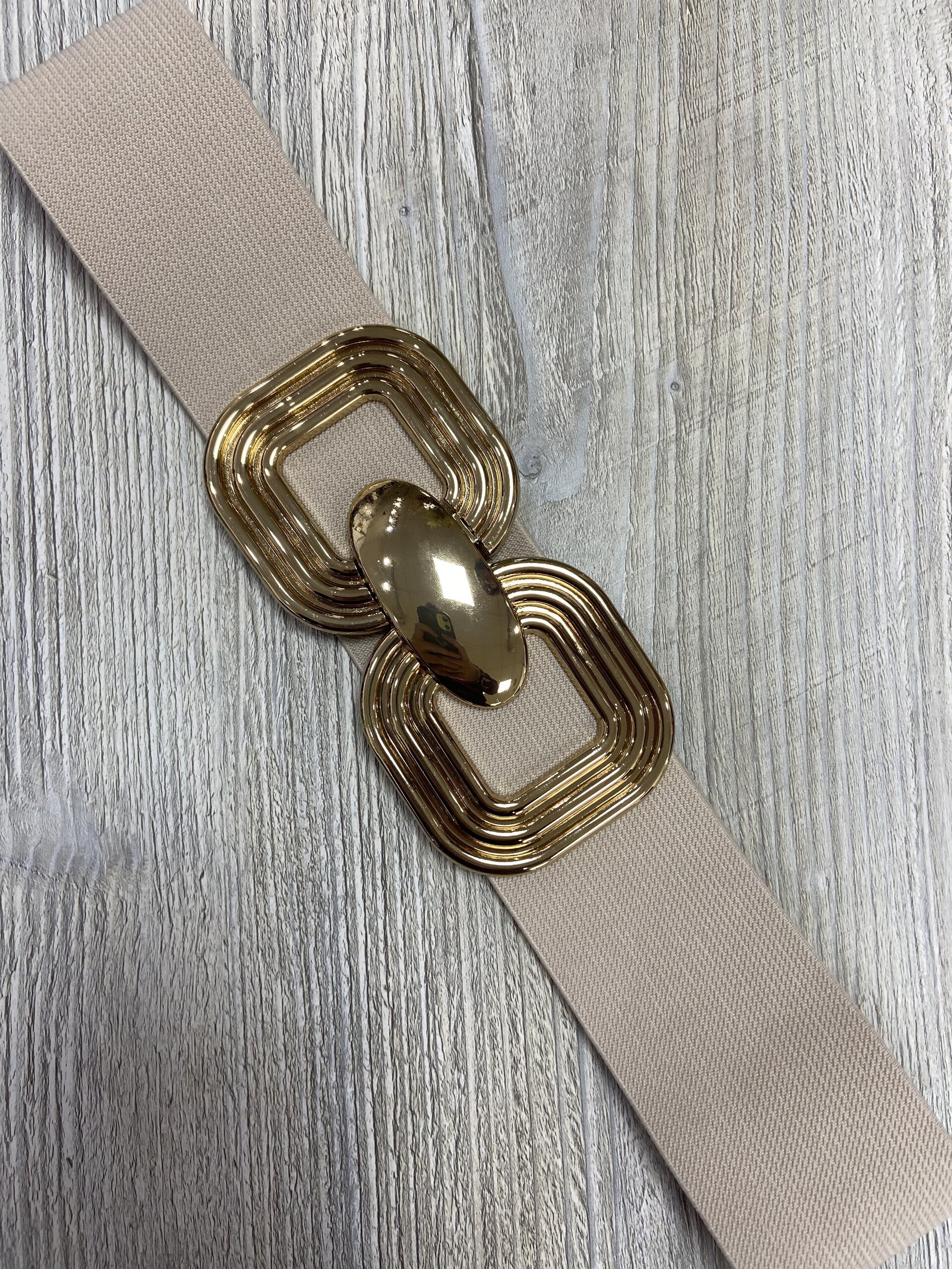 Cinturon Hebilla 3 Cuadrada Claro - 1