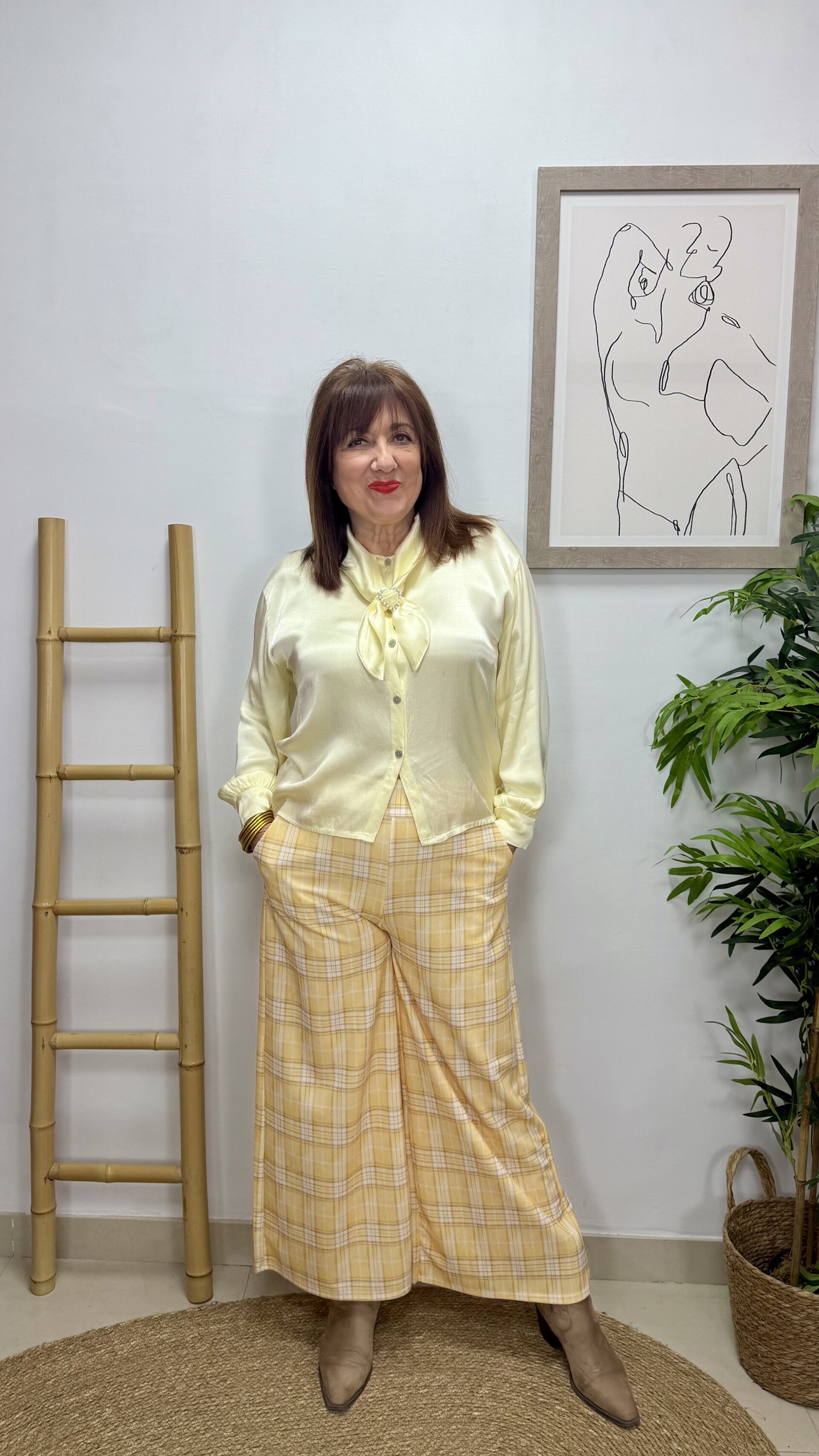 Blusa Satén Amarilla - 1