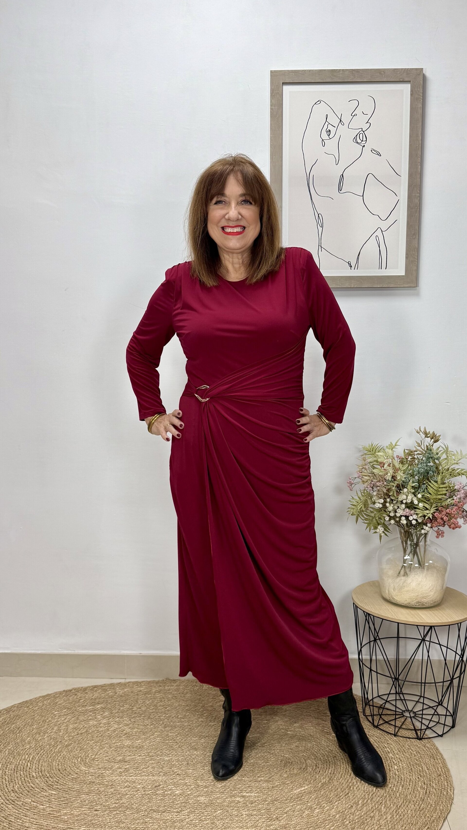 Vestido Úrsula Burdeos - 2