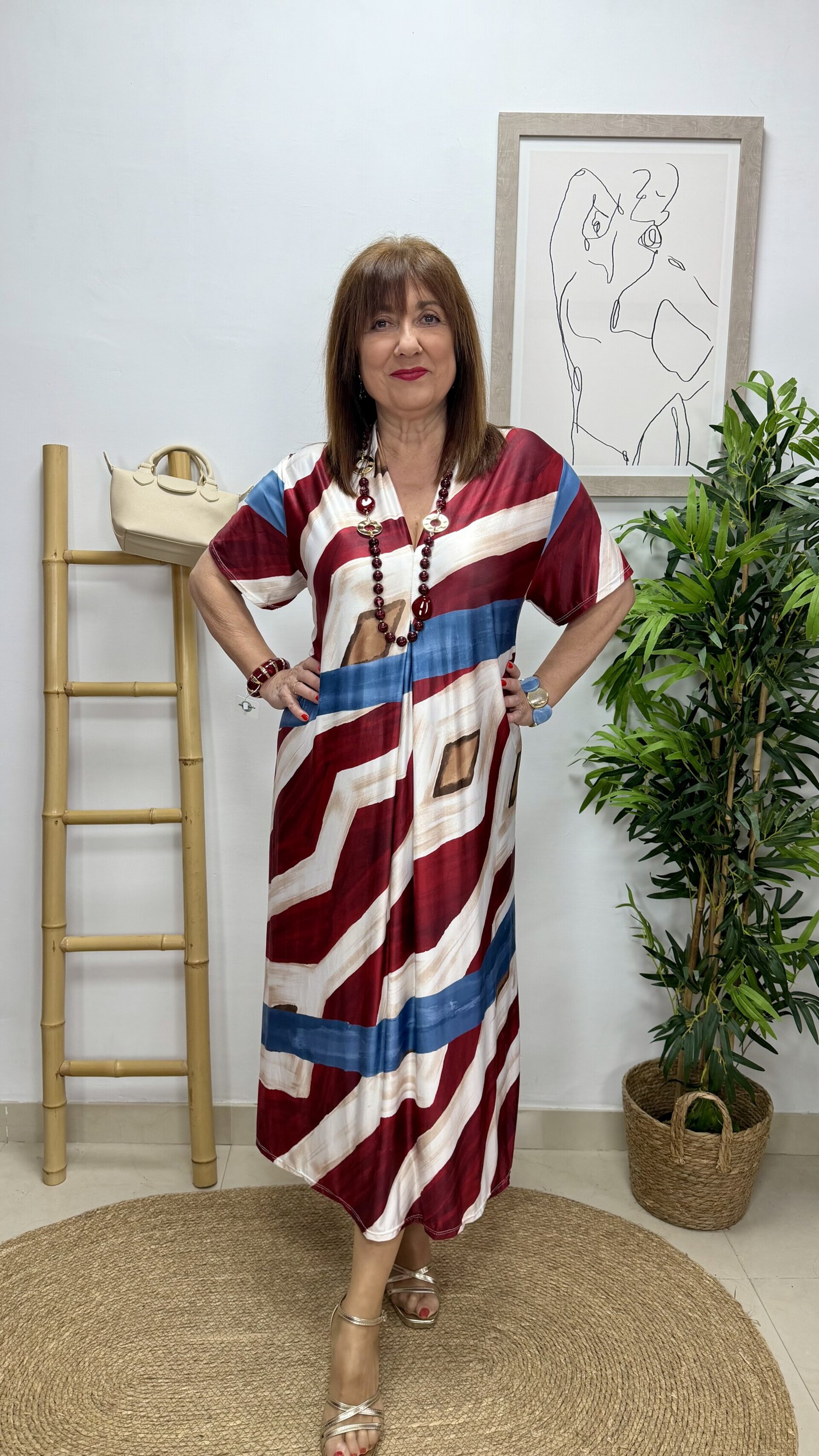 Vestido Picaso Burdeos - 2