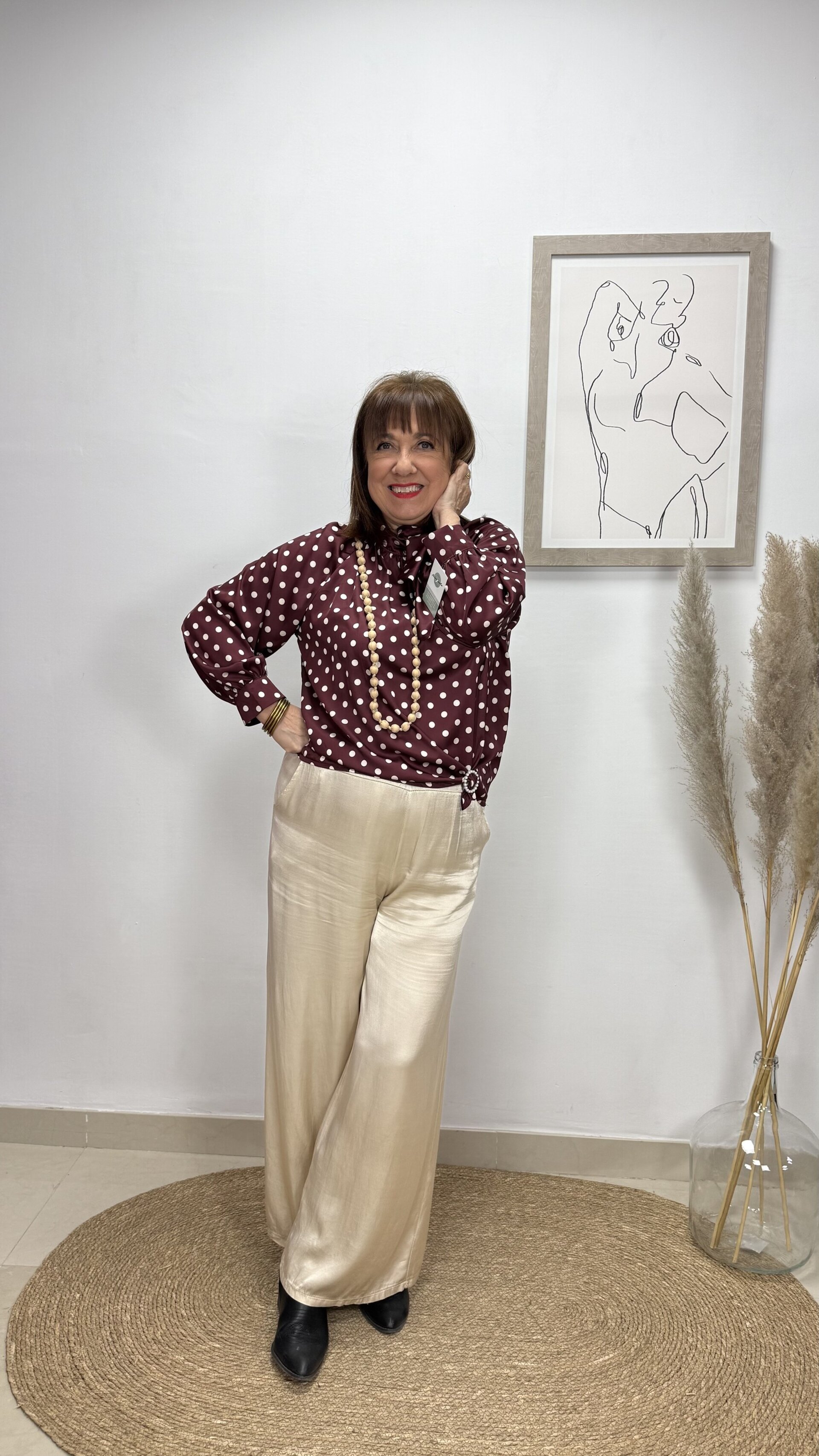 Blusa Lunar Lazo Burdeos - 1