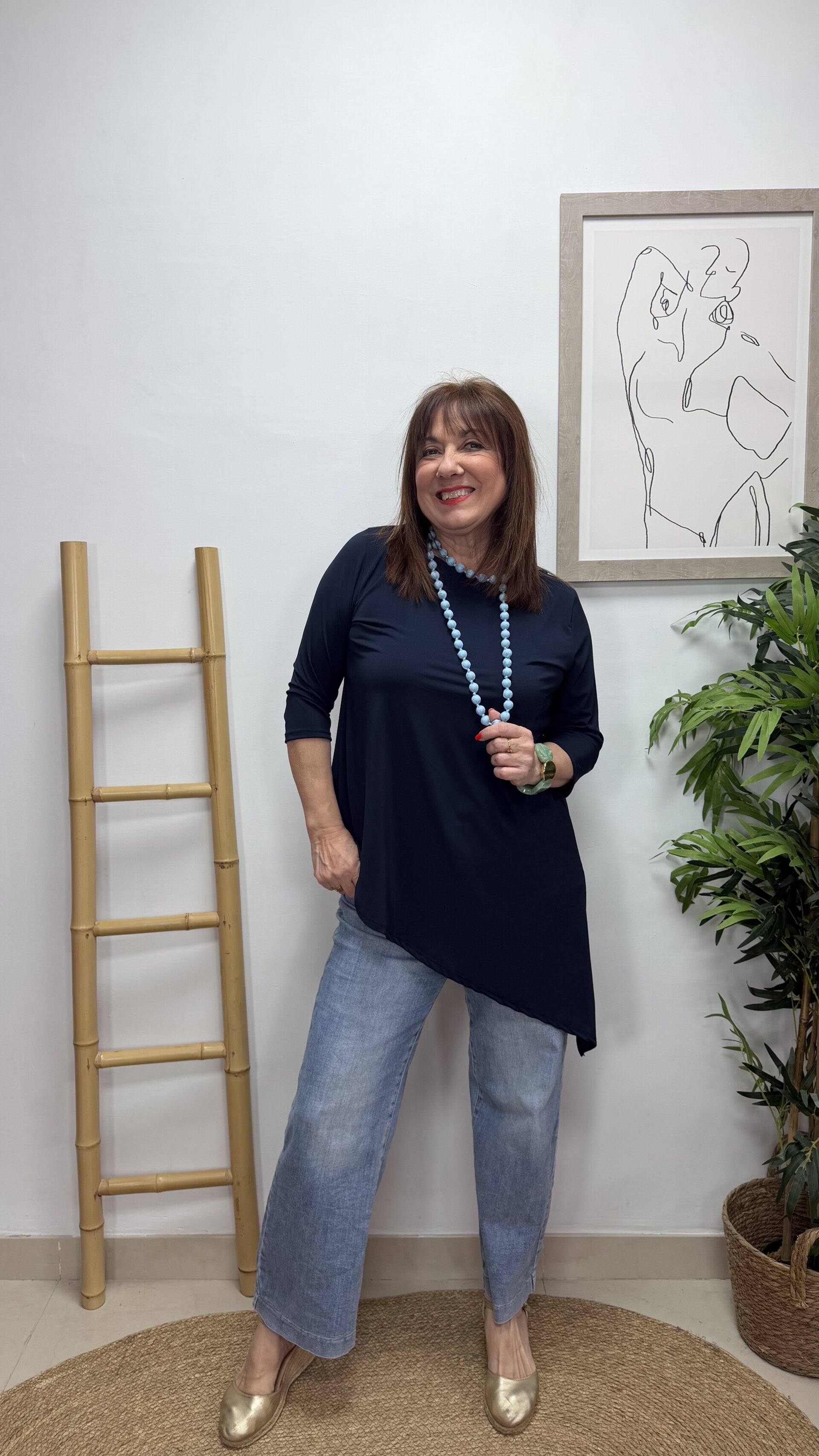 Blusa Asimétrica Azul - 2