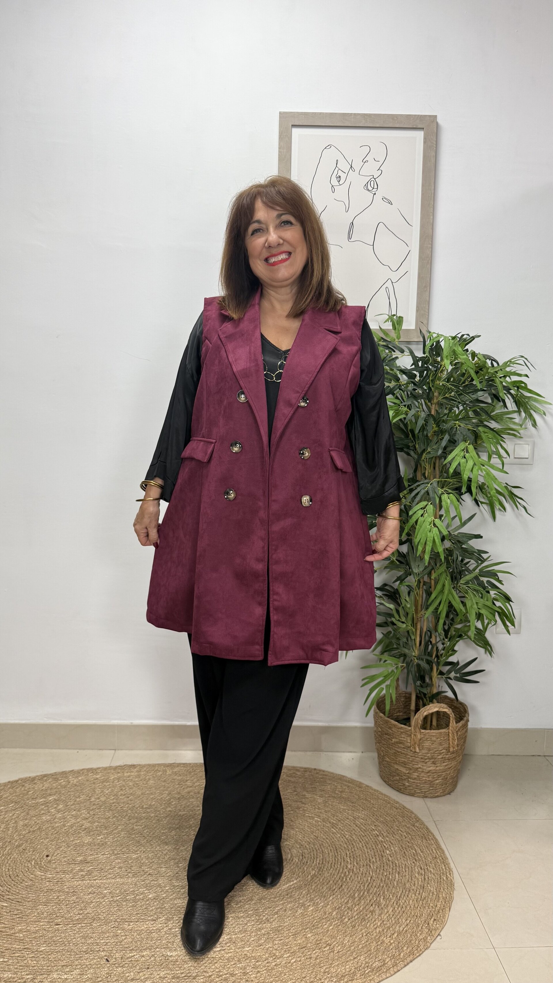 Chaleco Antelina Ciruela - 2