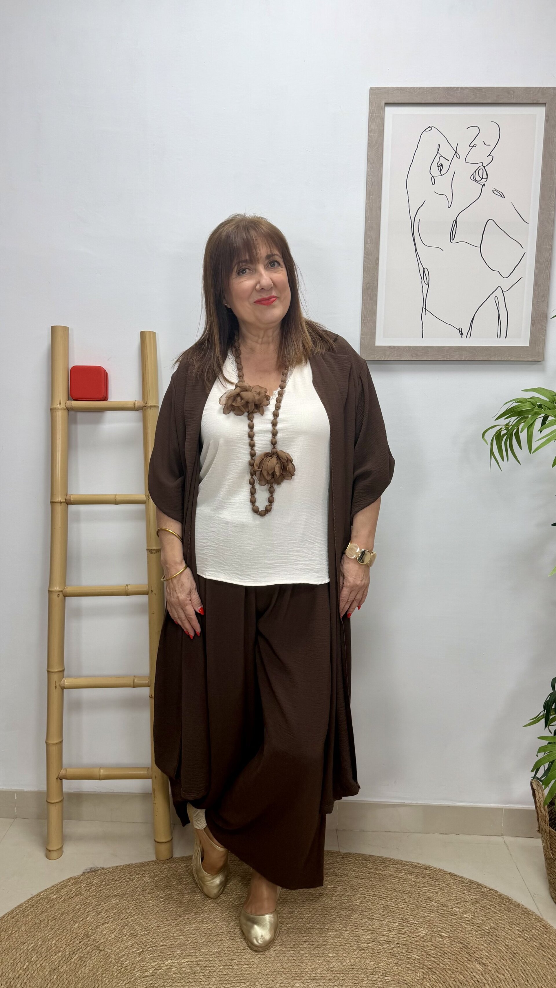Conjunto Casaca Larga Chocolate - 1